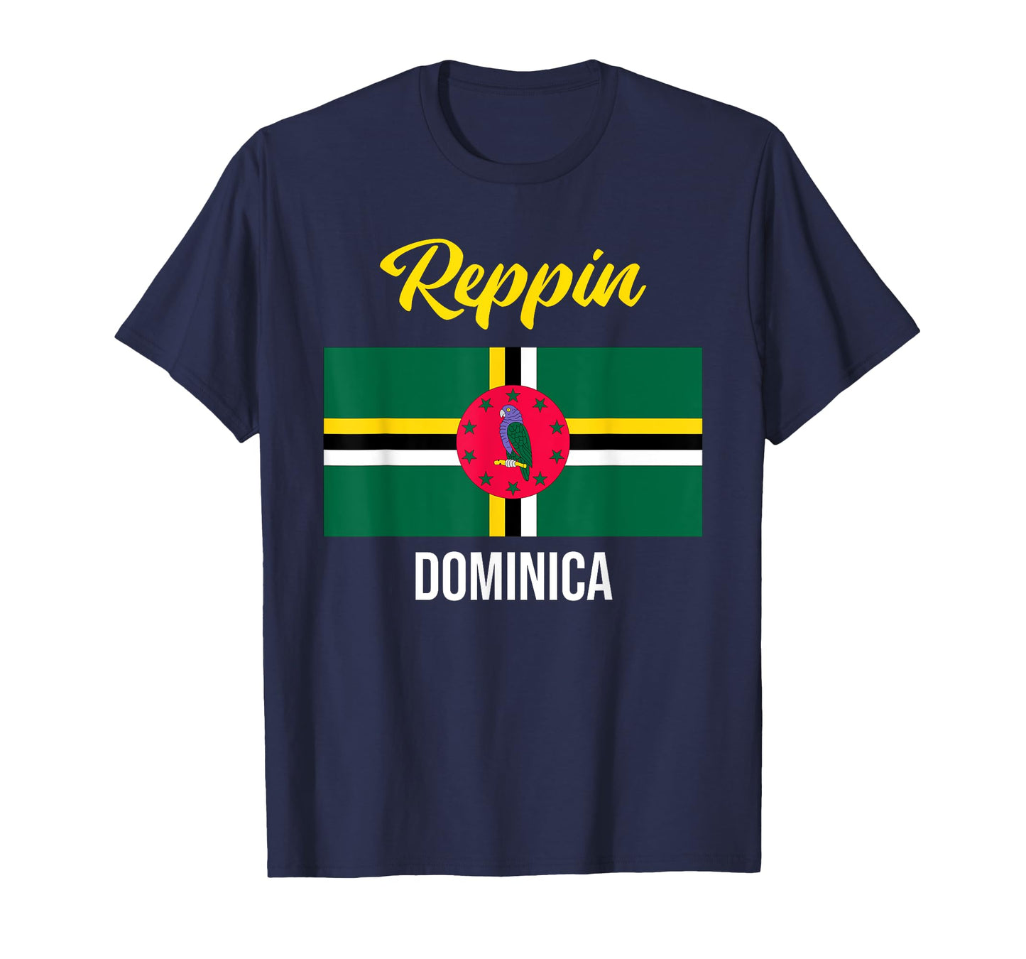 Dominica Flag Reppin West Indies Vacation T Shirt T-Shirt