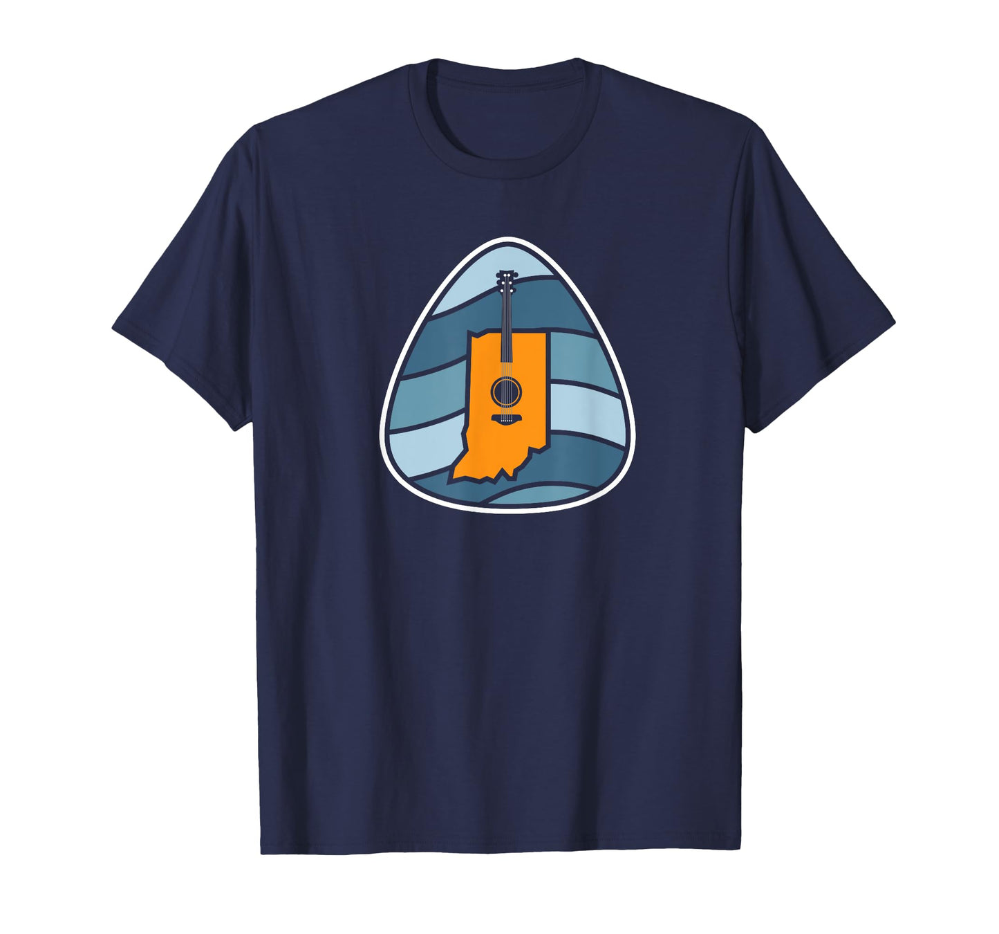 Retro Indiana Music Acoustic Guitar Rock T-Shirt