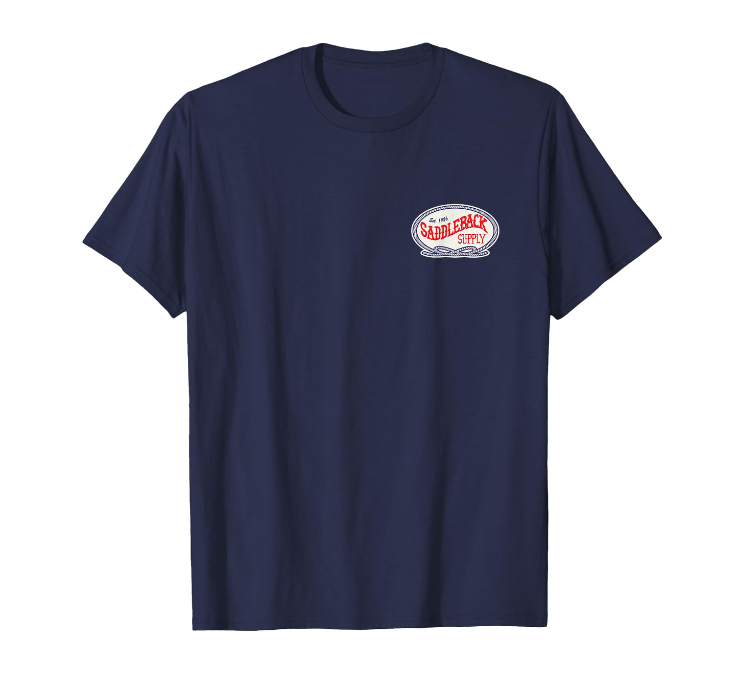 Saddleback Retro Cowboy Roping Logo Lightweight Graphic T-Shirt