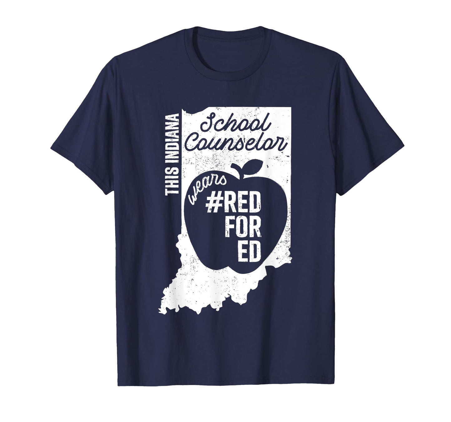 Red For Ed Indiana School Counselor IN State Rally RedforEd T-Shirt