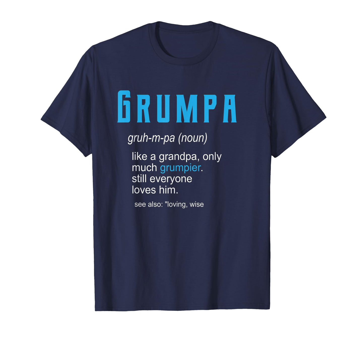 Mens Pops Christmas Shirt for Grandpa, Funny Grumpa Definition T-Shirt