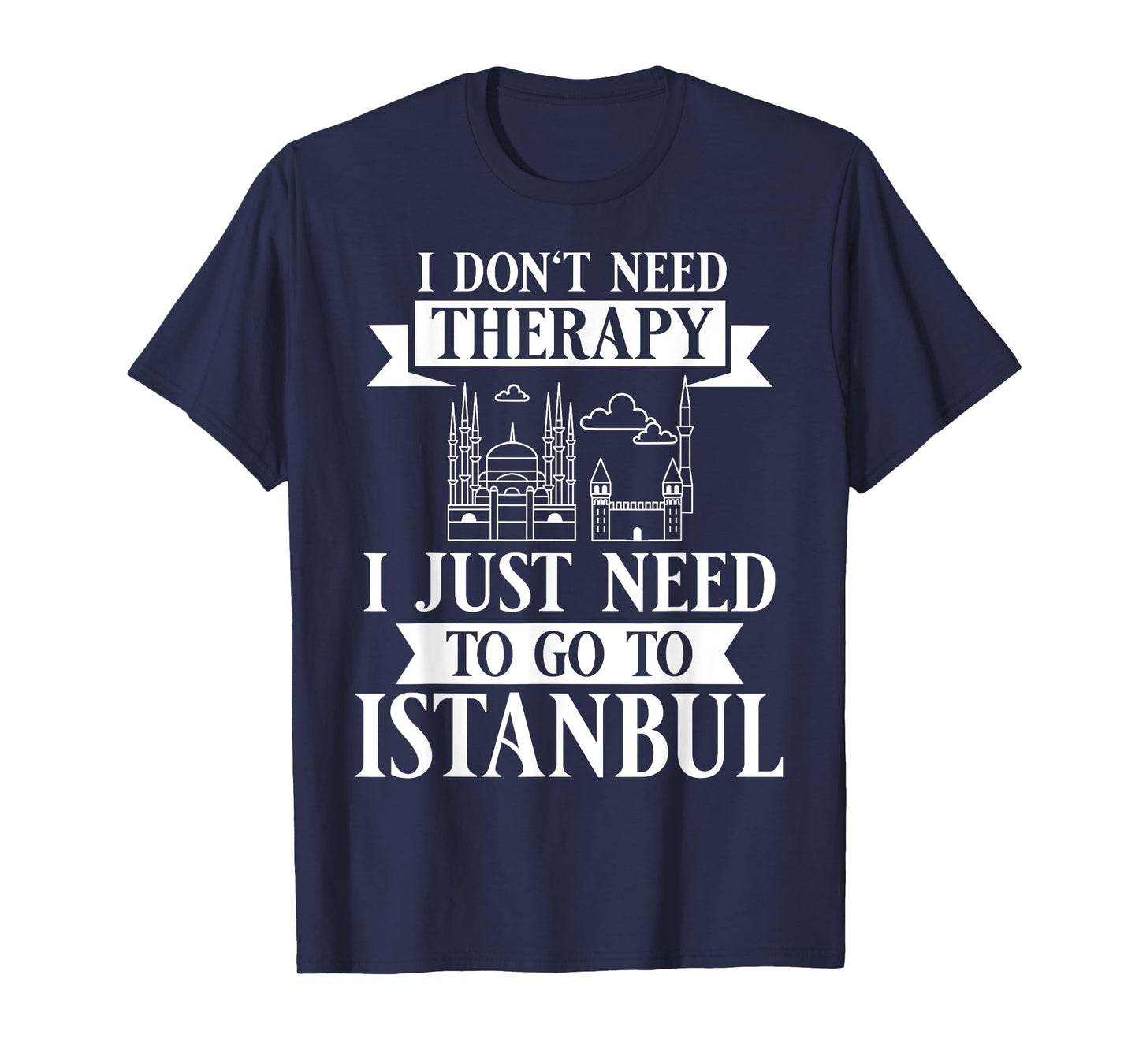 Istanbul Turkey City Skyline Map Travel T-Shirt