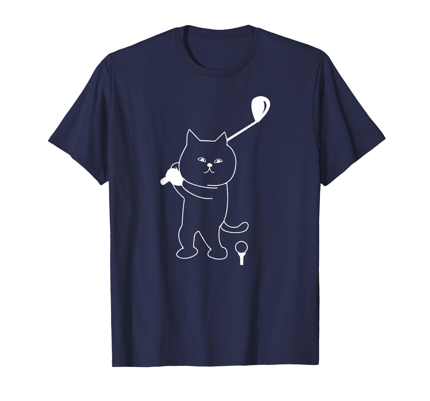 Golf Cat Dad Men Golfing Golfer Club Balls Putting Funny Pop T-Shirt