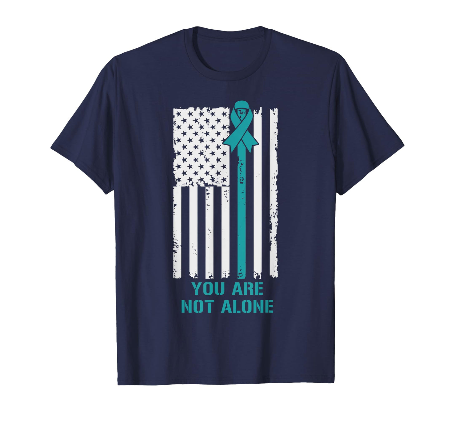 USA Flag You Are Not Alone PTSD Awareness T-Shirt