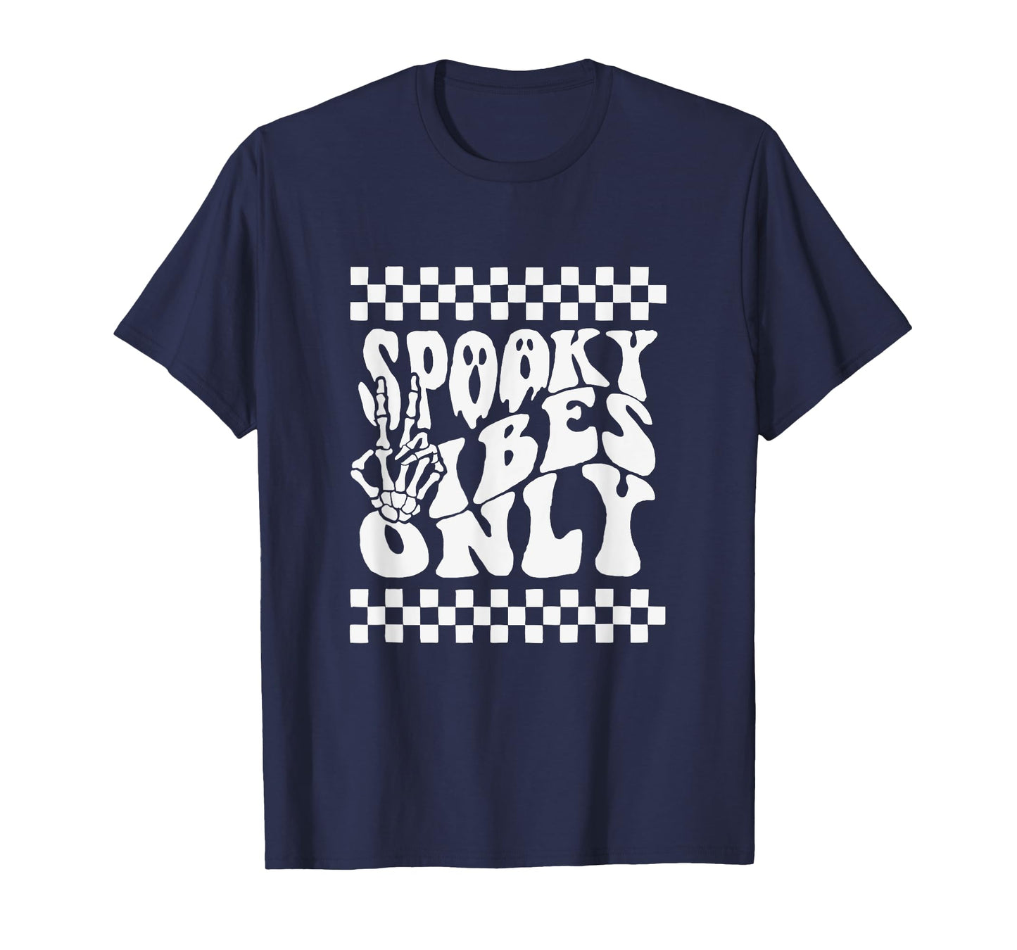 Spooky Vibes Only Halloween Retro Ghosts 80s Party T-Shirt