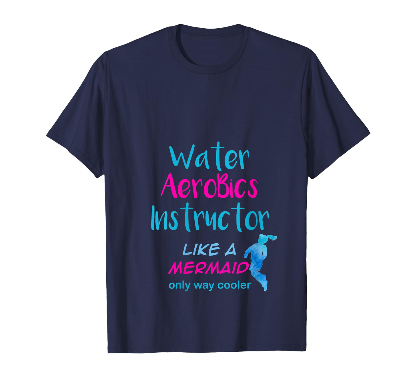 Aqua Water Aerobics Instructor Like A Mermaid V-Neck T-Shirt