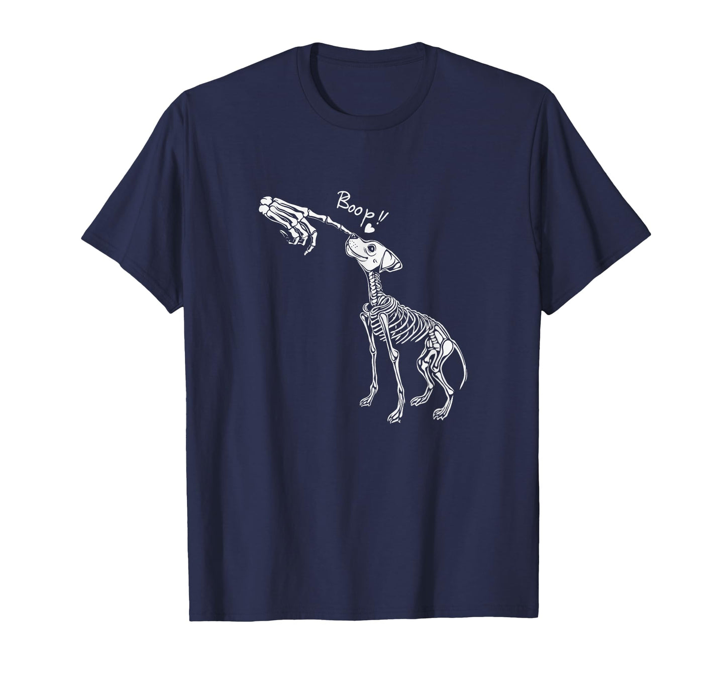 Funny Dog Skeleton Hand Boop Halloween Puppy Dog T-Shirt