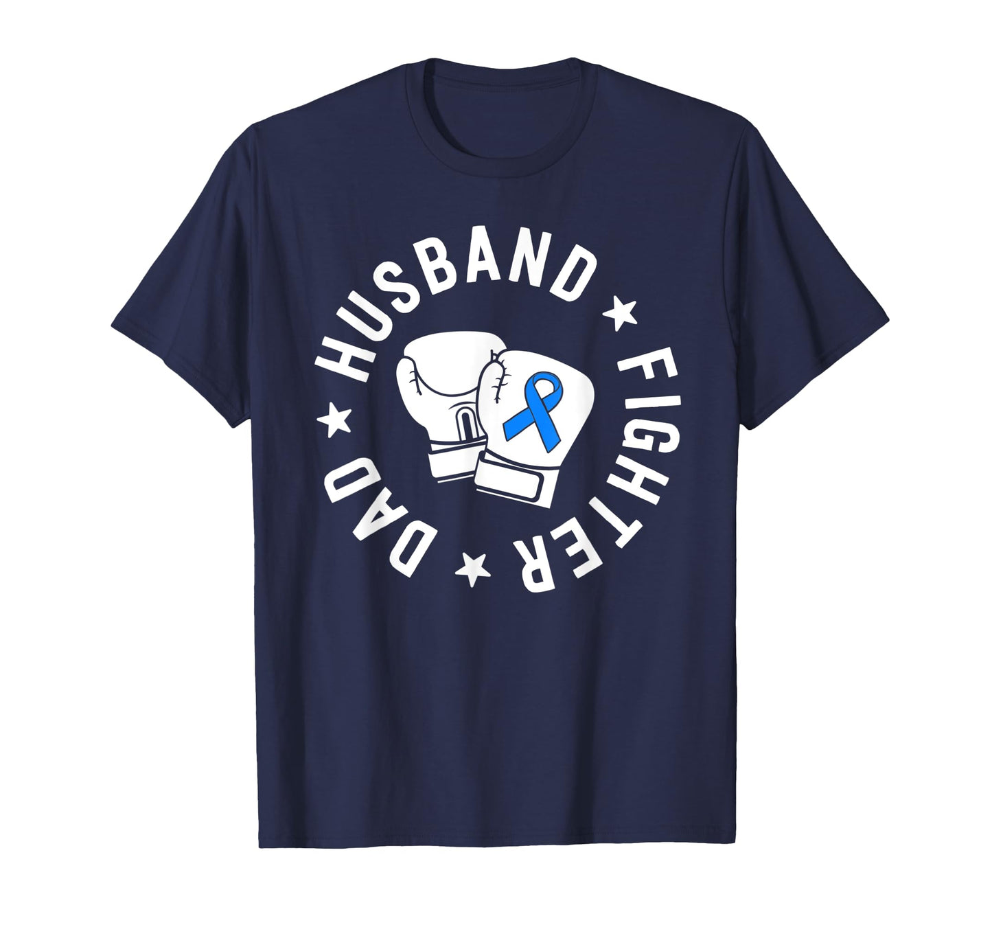 ALS Warrior Tshirt Dad Husband Father Blue Ribbon Awareness T-Shirt