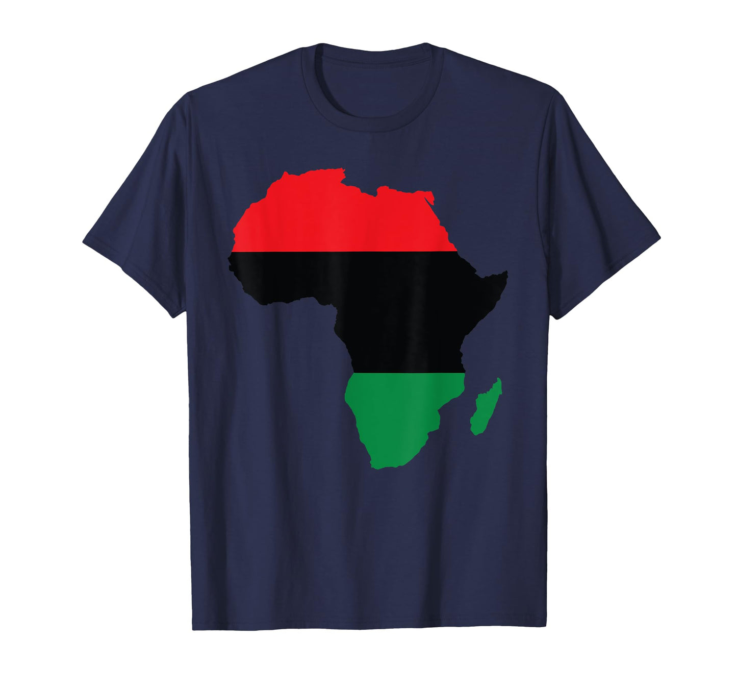 Pan African UNIA Flag Map Continent Black History Month Gift T-Shirt