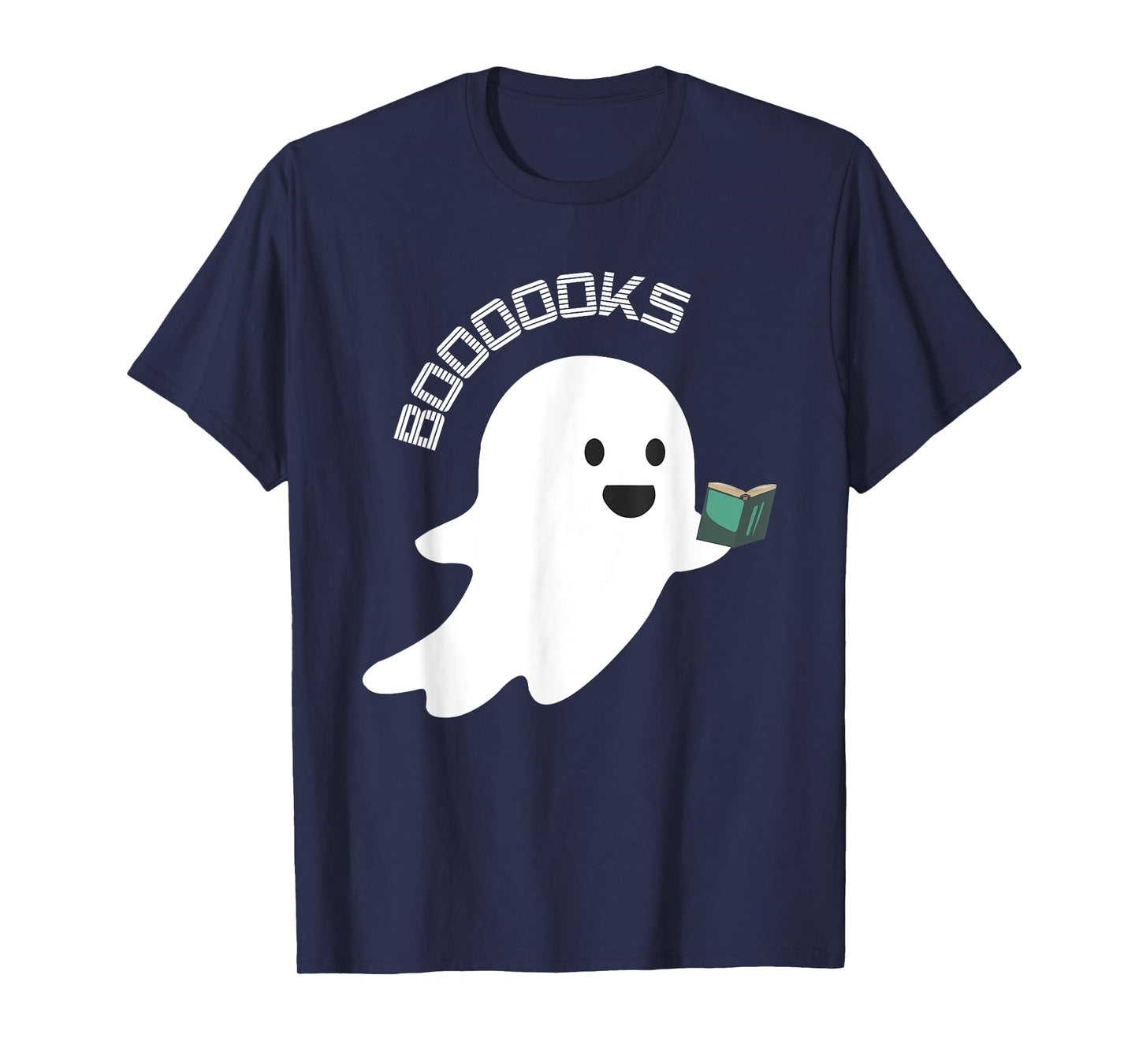 BOOKS BOO Ghost Reading Funny Halloween Book Lover Design T-Shirt
