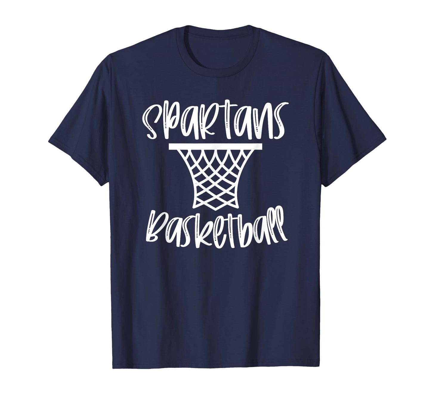 Spartans Basketball Team Mascot School Spirit Game Night T-Shirt
