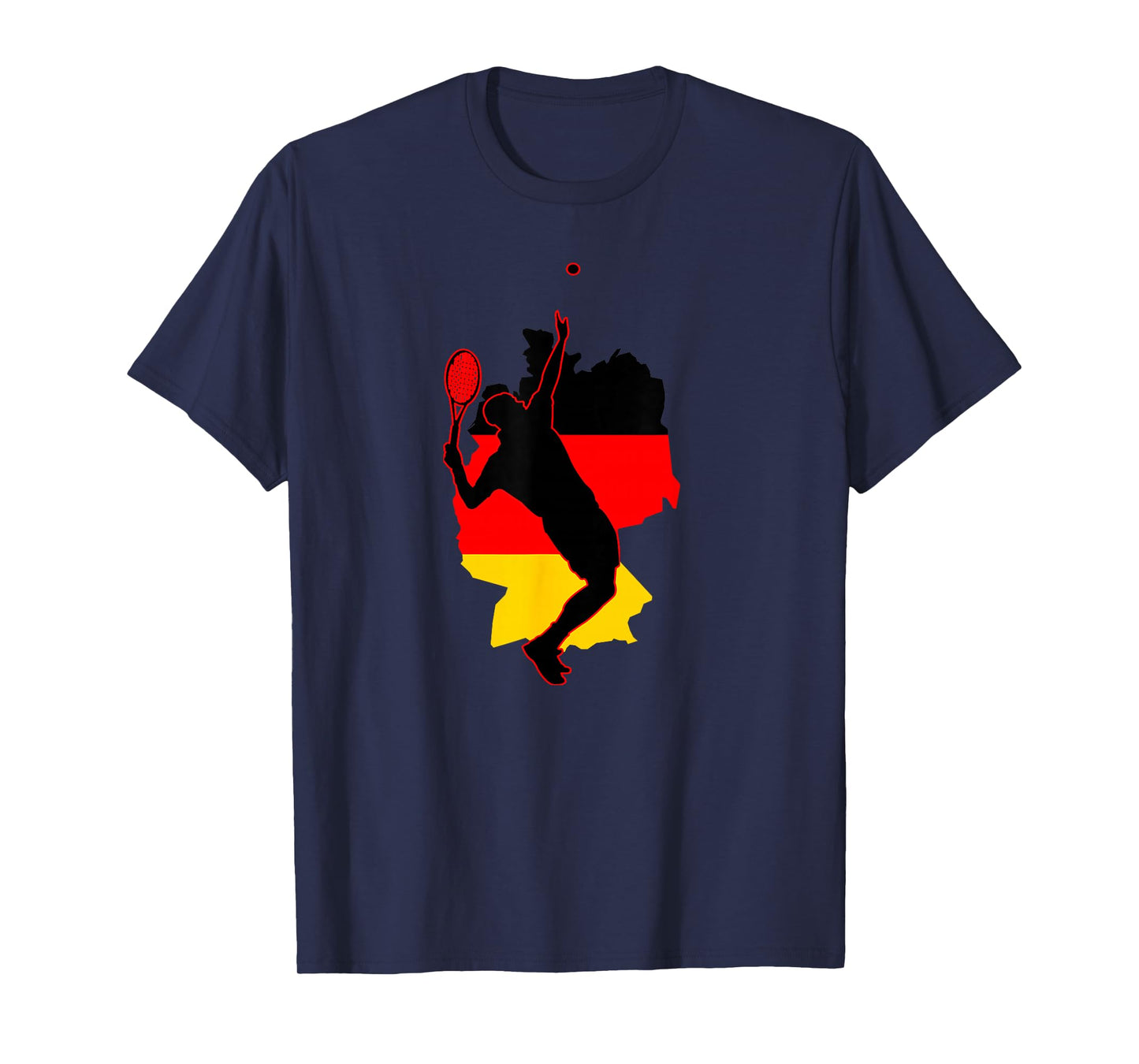 Pro German Racket Sport National Flag Germany Tennis Lover T-Shirt
