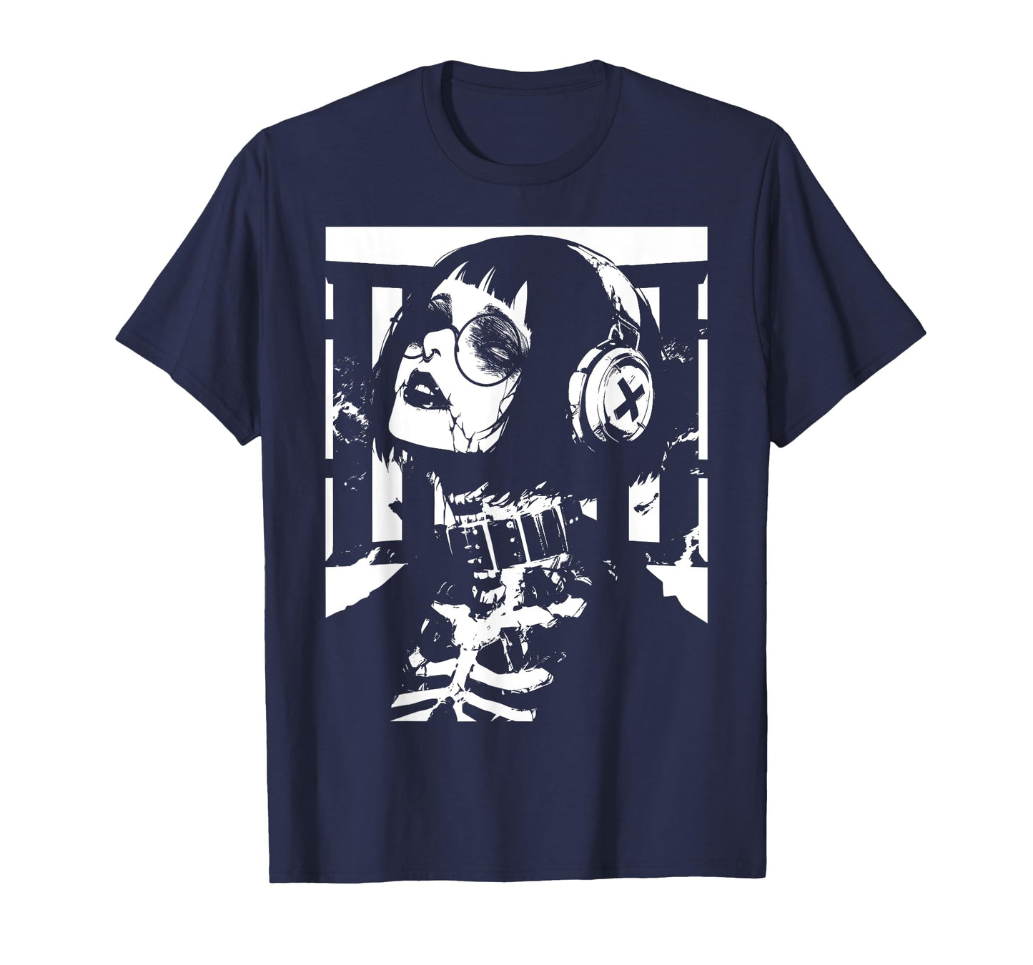 Horror Techwear Ghoul Girl Cybergoth Gothic Anime Manga T-Shirt