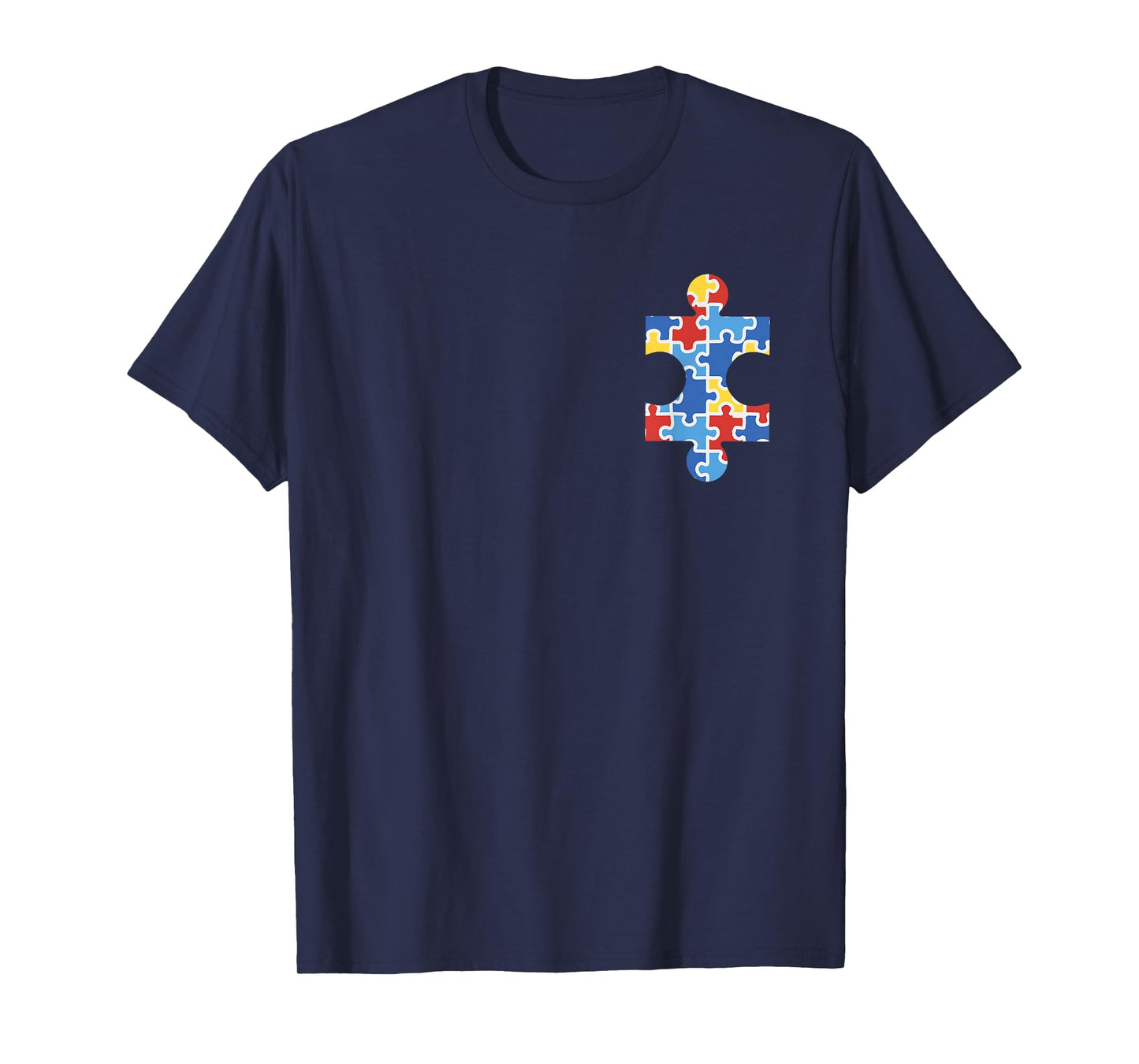 Autism Awareness Puzzle Piece Pocket Shirt Autistic Gift T-Shirt