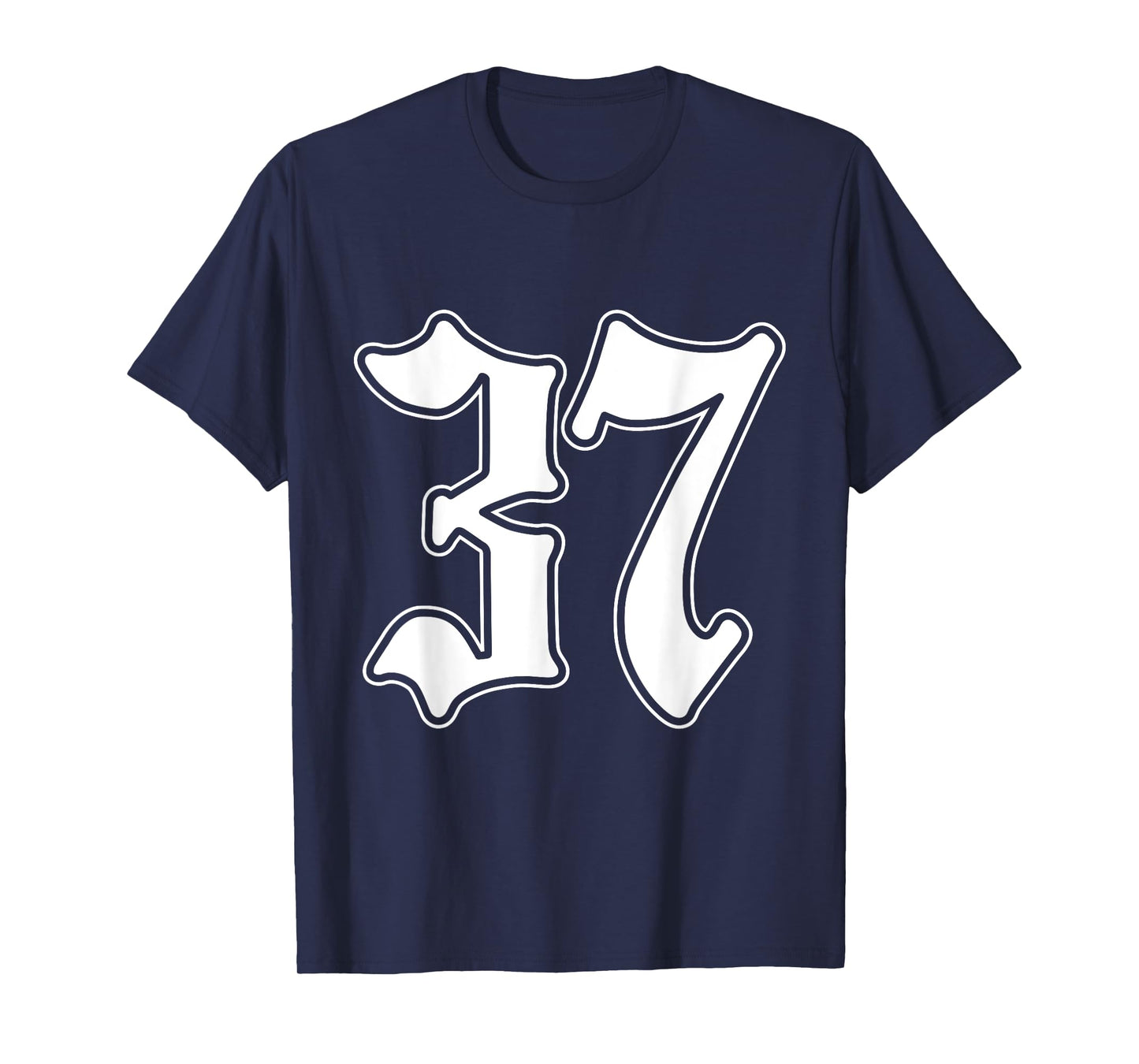 #37 White Number 37 Latino Sports Fan Team Cholo Easy T-Shirt
