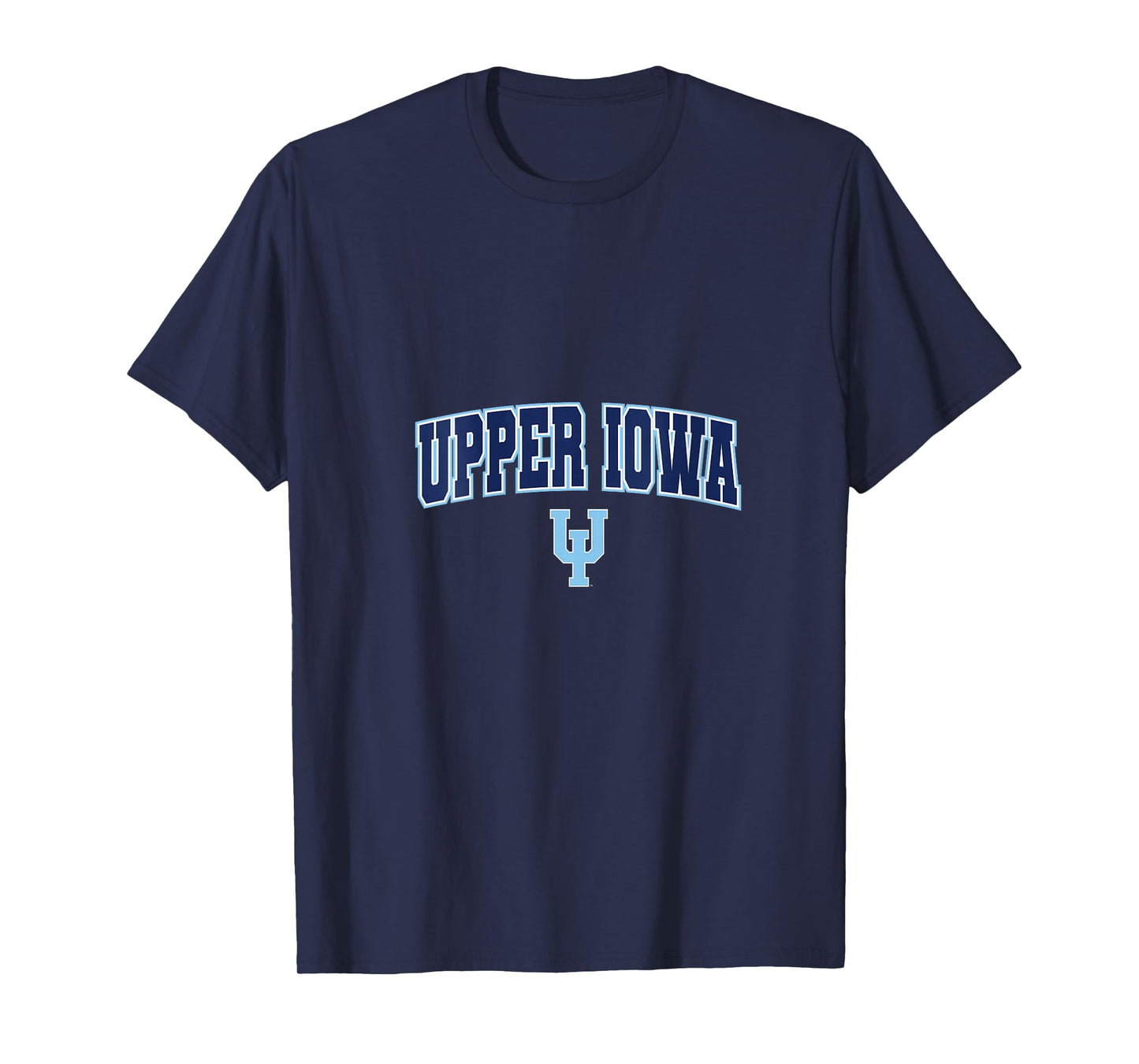 Womens Upper Iowa University Peacocks Arch Logo V-Neck T-Shirt