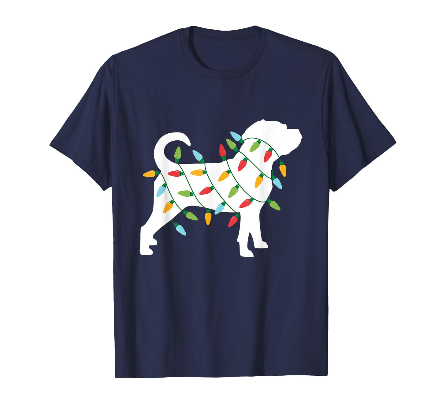 Christmas Lights Puggle T Shirt Cute Gifts for Dog Lovers T-Shirt for Men Women Kids