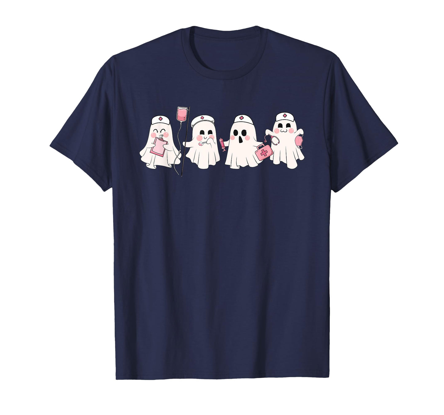 Funny Ghost Spooky Nurse Halloween Cute RN Nurse T-Shirt