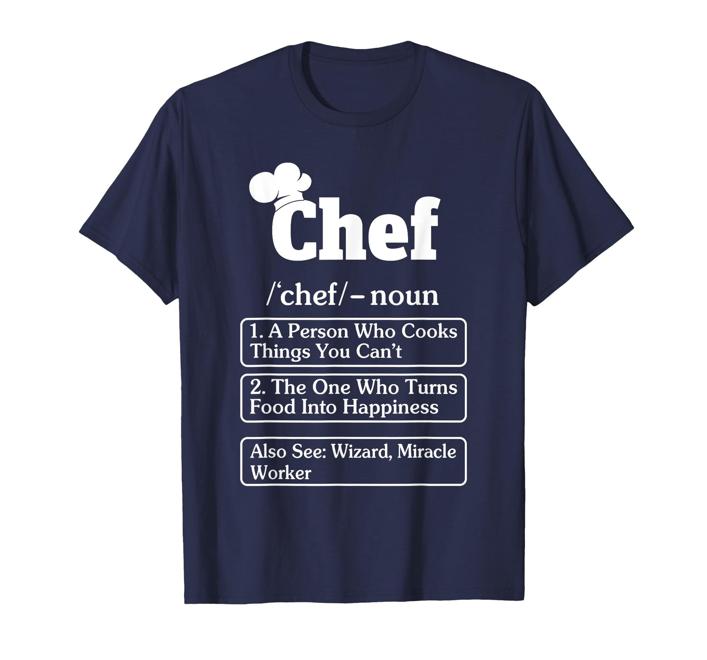Funny Chef Definition Cooking Kitchen Mens & Womens T-Shirt
