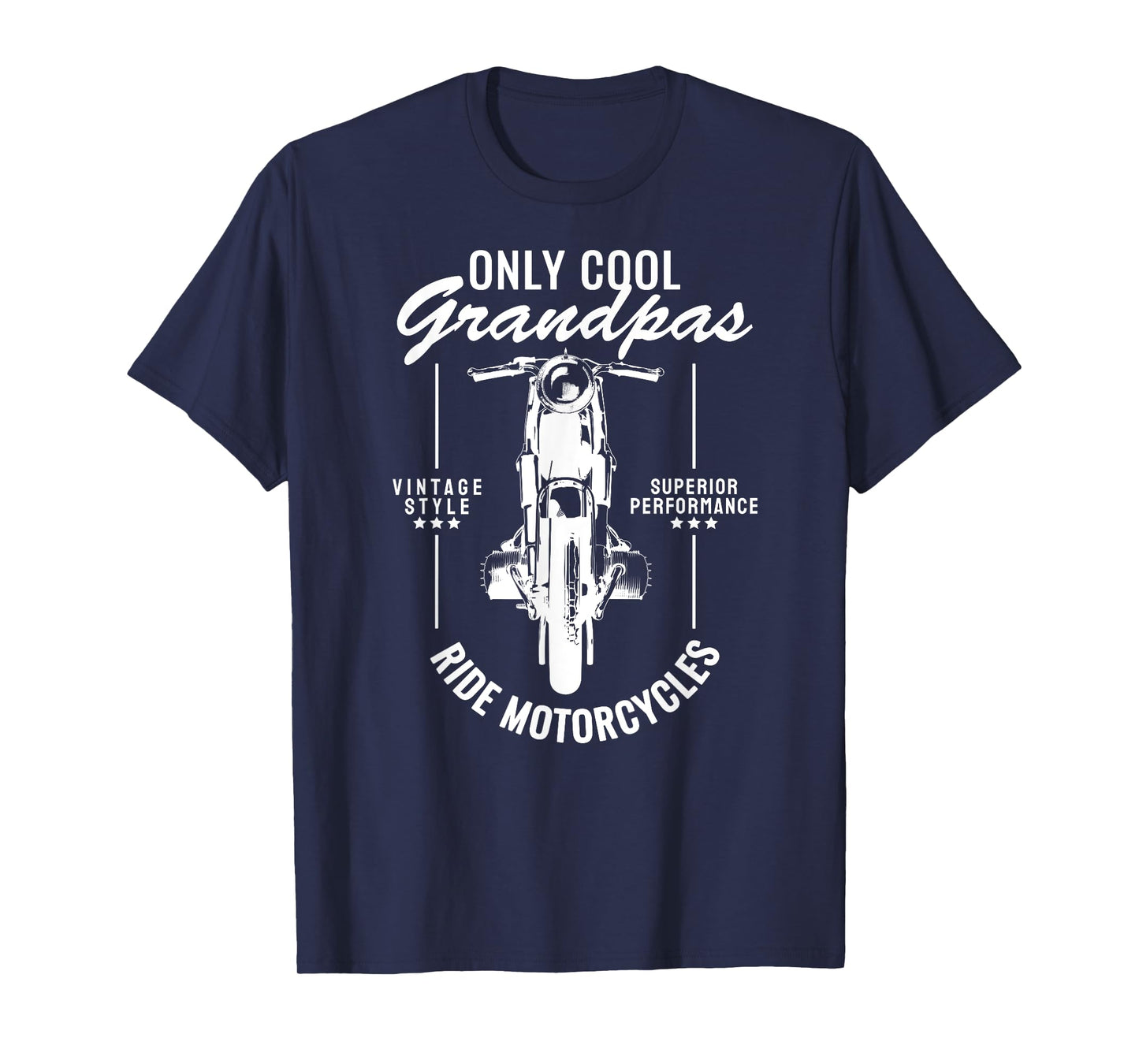 Only Cool Grandpas Ride Motorcycles Funny Biker Grandpa T-Shirt