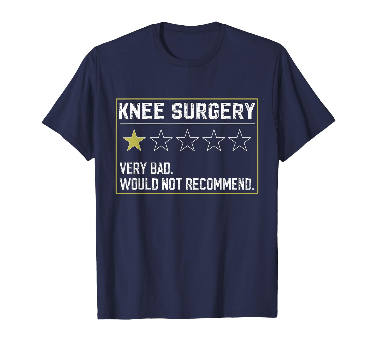 Post Broken Knee Replacement Surgery Recovery Funny Get Well T-Shirt
