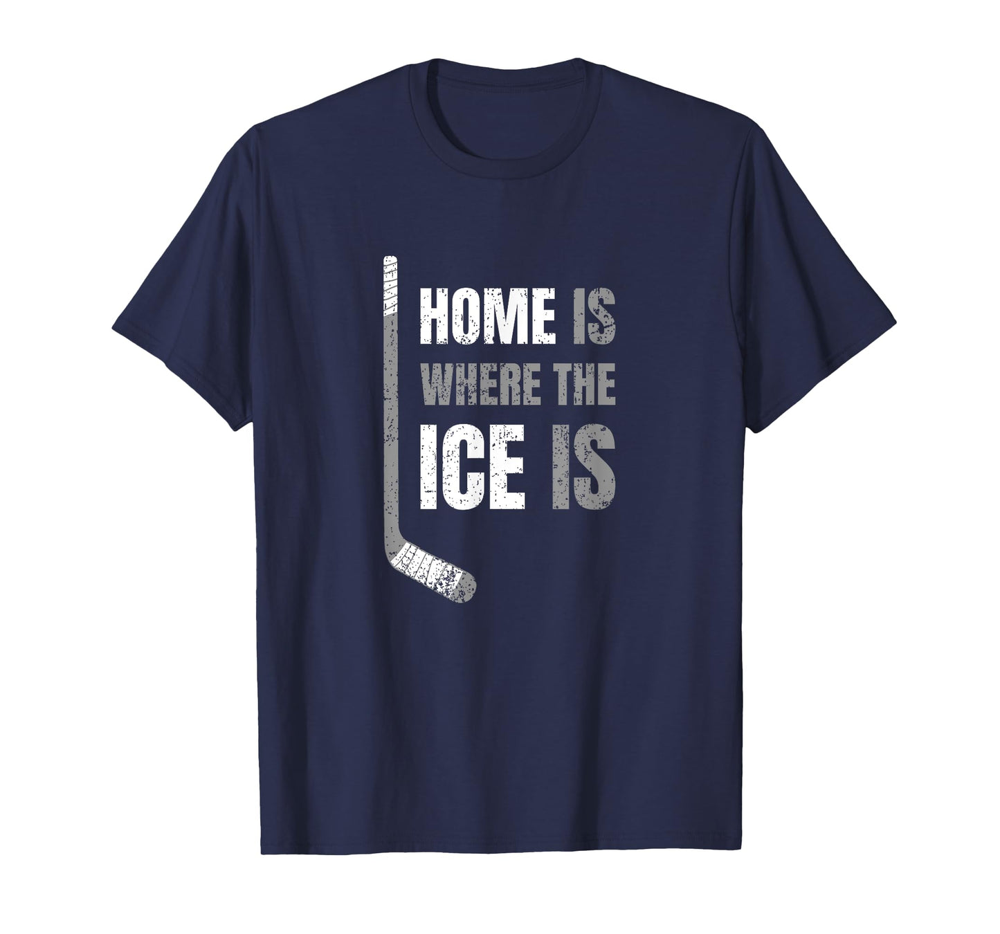Hockey - Home Is Where The Ice Is - Retro-Style Hockey T-Shirt