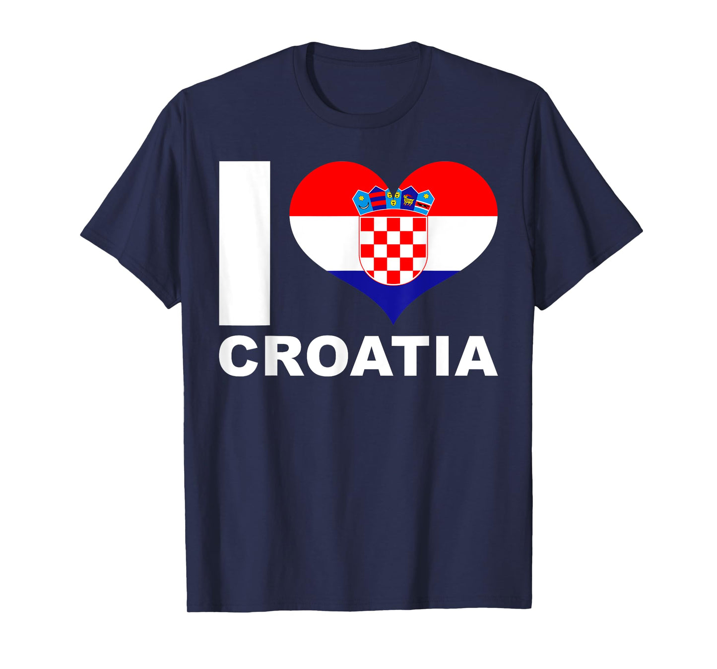 I Love Croatia - Heart Flag Croatia T-Shirt