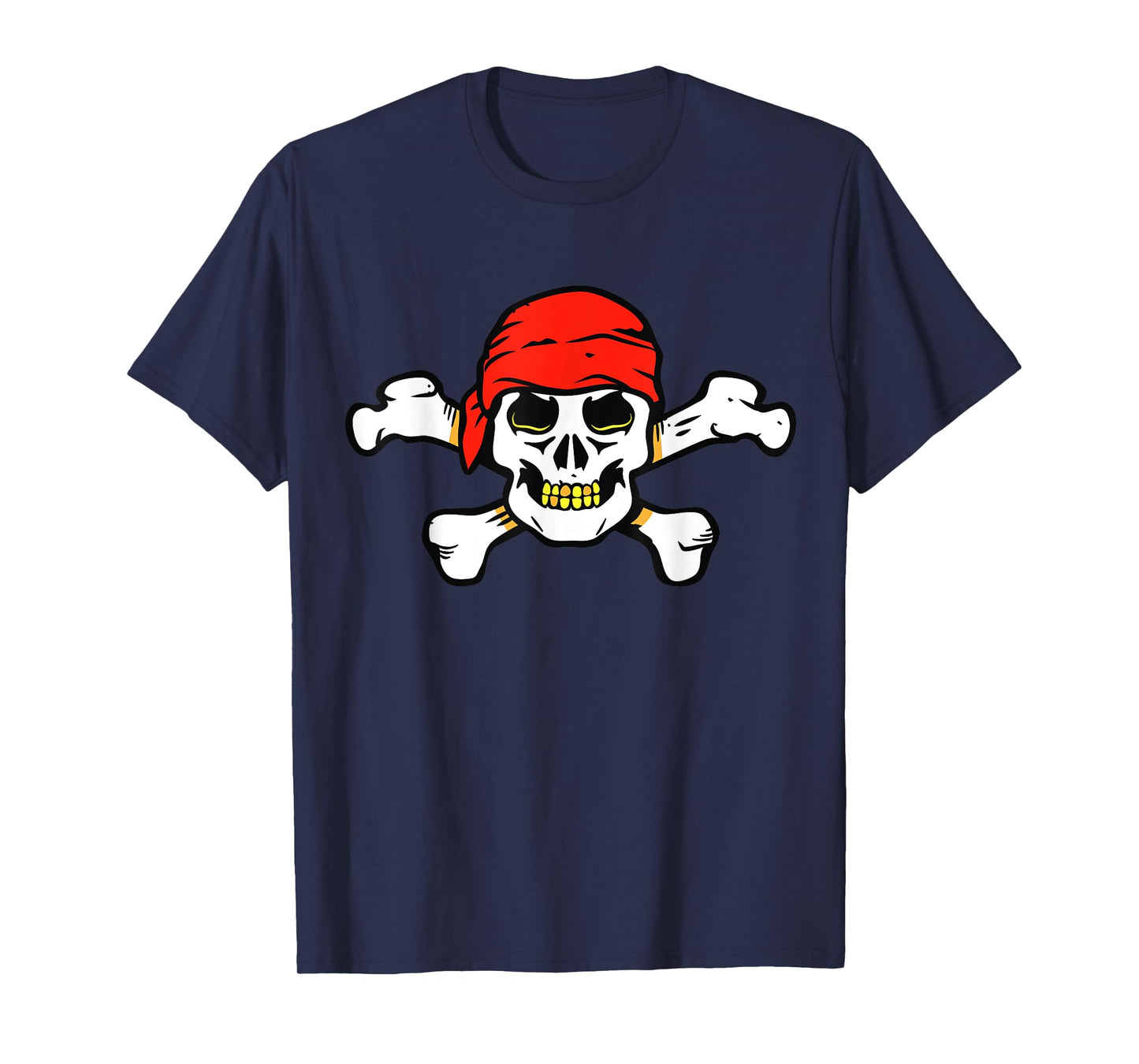 Pirate Skull And Crossbones Skeleton Halloween For Kids Boys T-Shirt