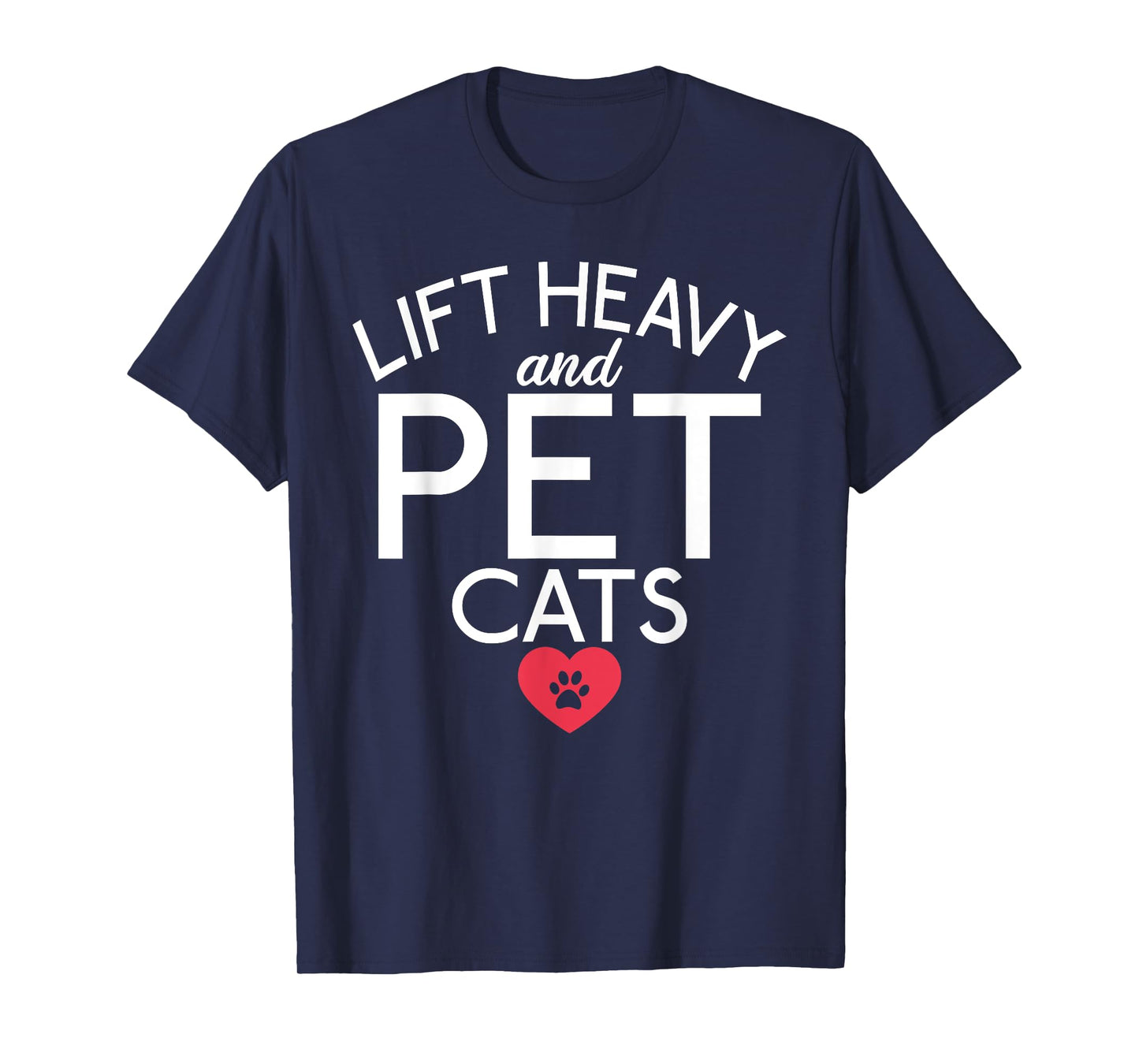 Powerlifting Weight Training Apparel Lift Heavy and Pet Cats Fitness Gym Weightlifting T-Shirt - Unisex, Black, Short Sleeve, Small, Classic Fit, Crew Collar, Modern, Cat-Themed, Workout, Gym