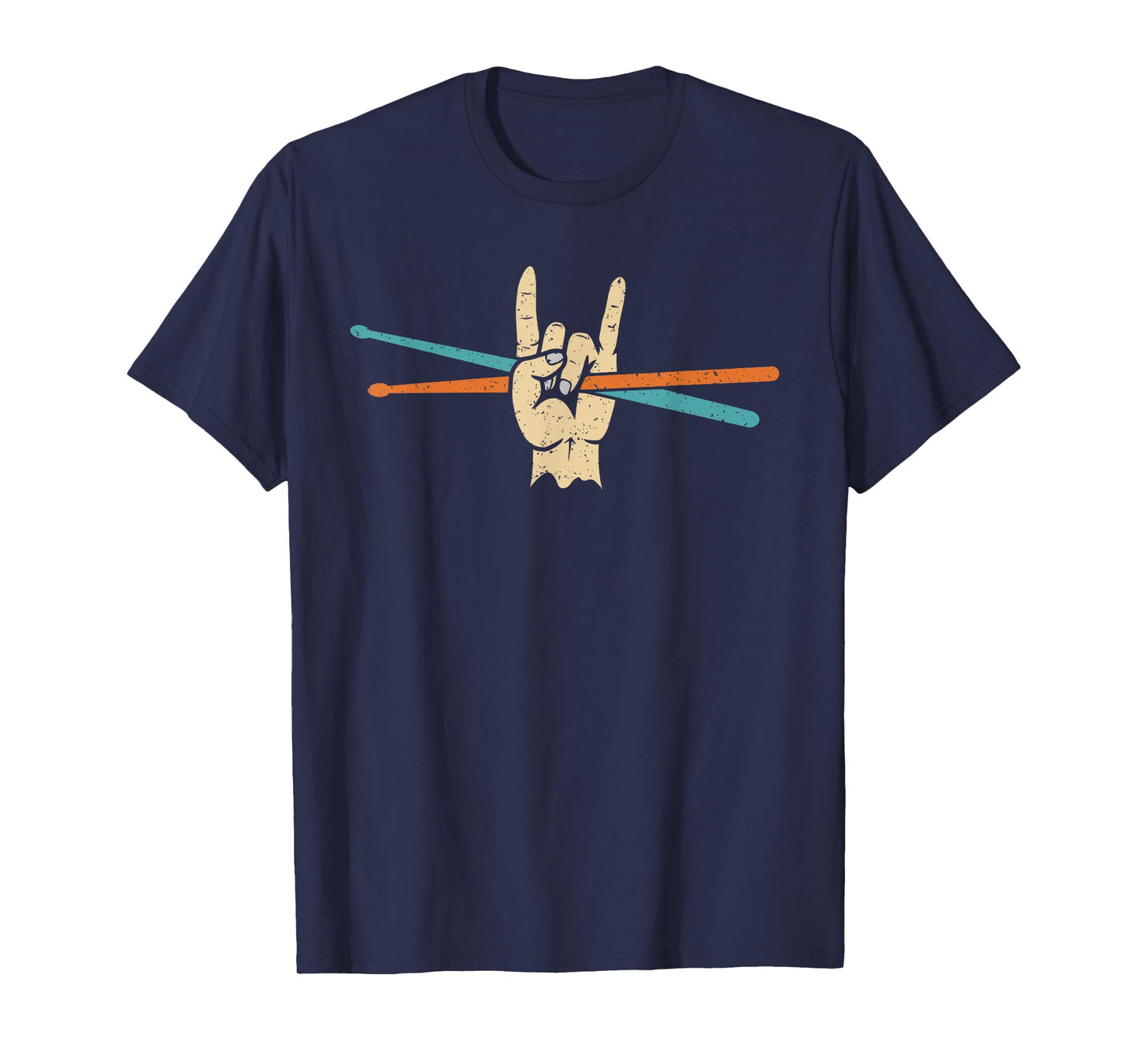Retro Drum Sticks Art Men Boys Kids Percussion Drum Player T-Shirt