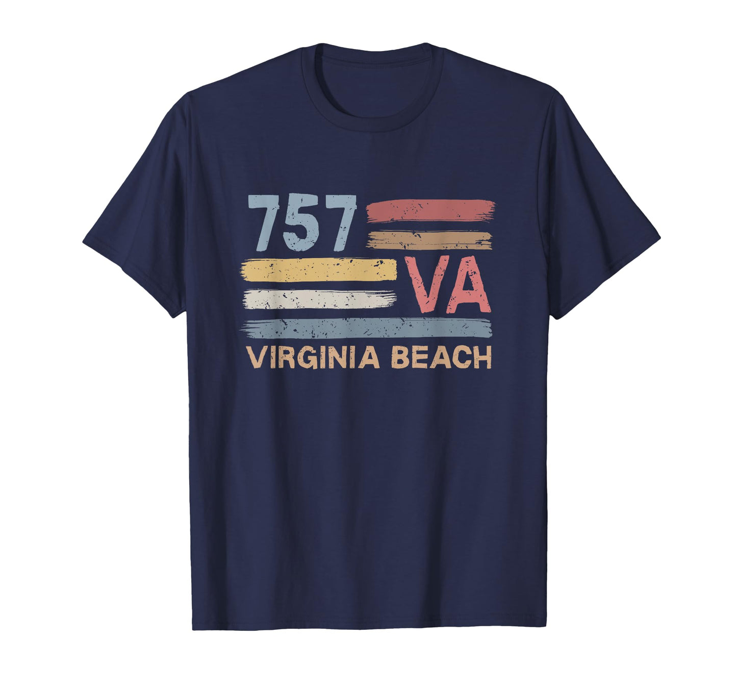 Retro Virginia Beach Area Code 757 Residents State Virginia T-Shirt for Men Women Kids