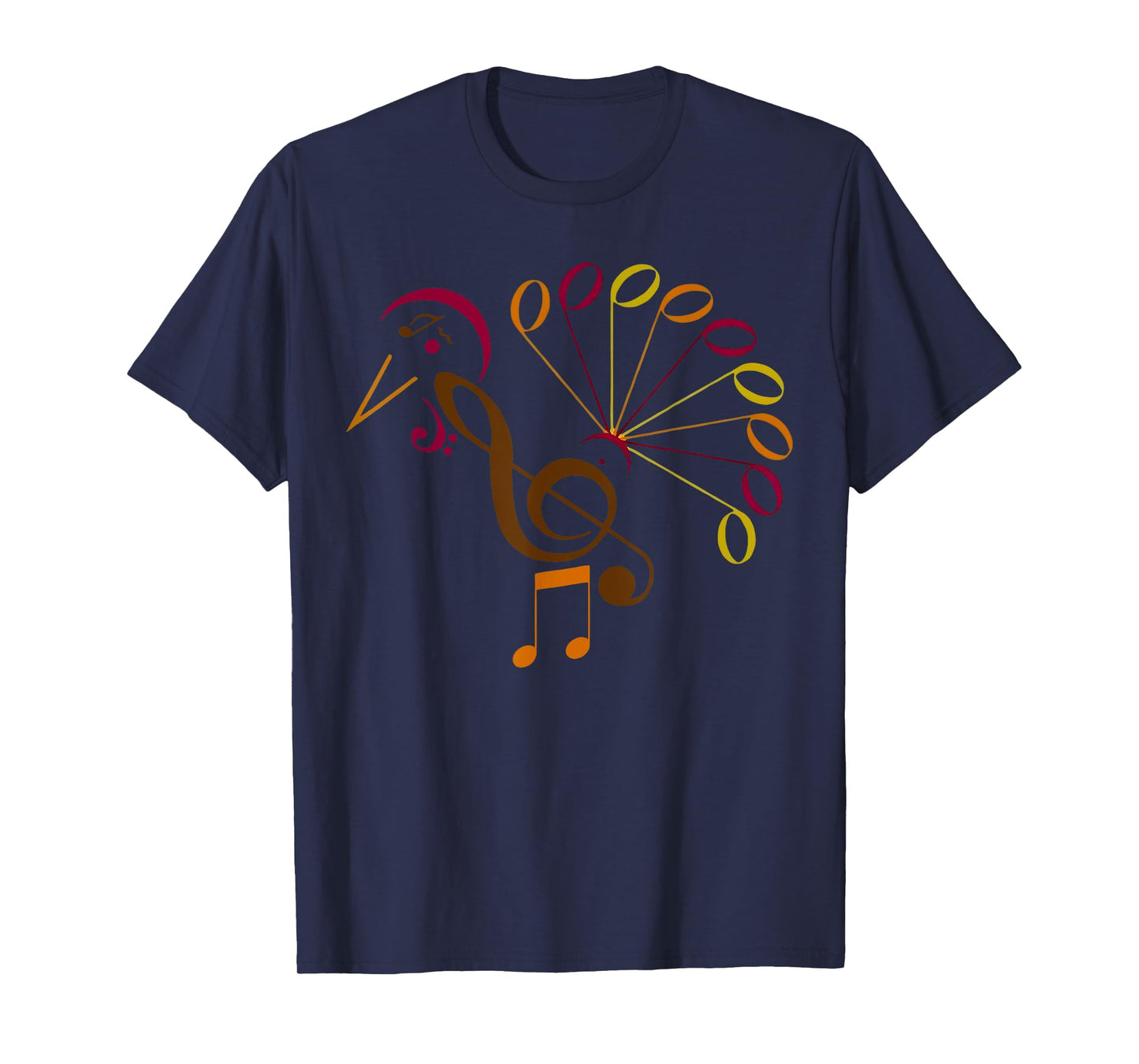 Music Note Symbol Turkey Music Teacher Thanksgiving Musician T-Shirt