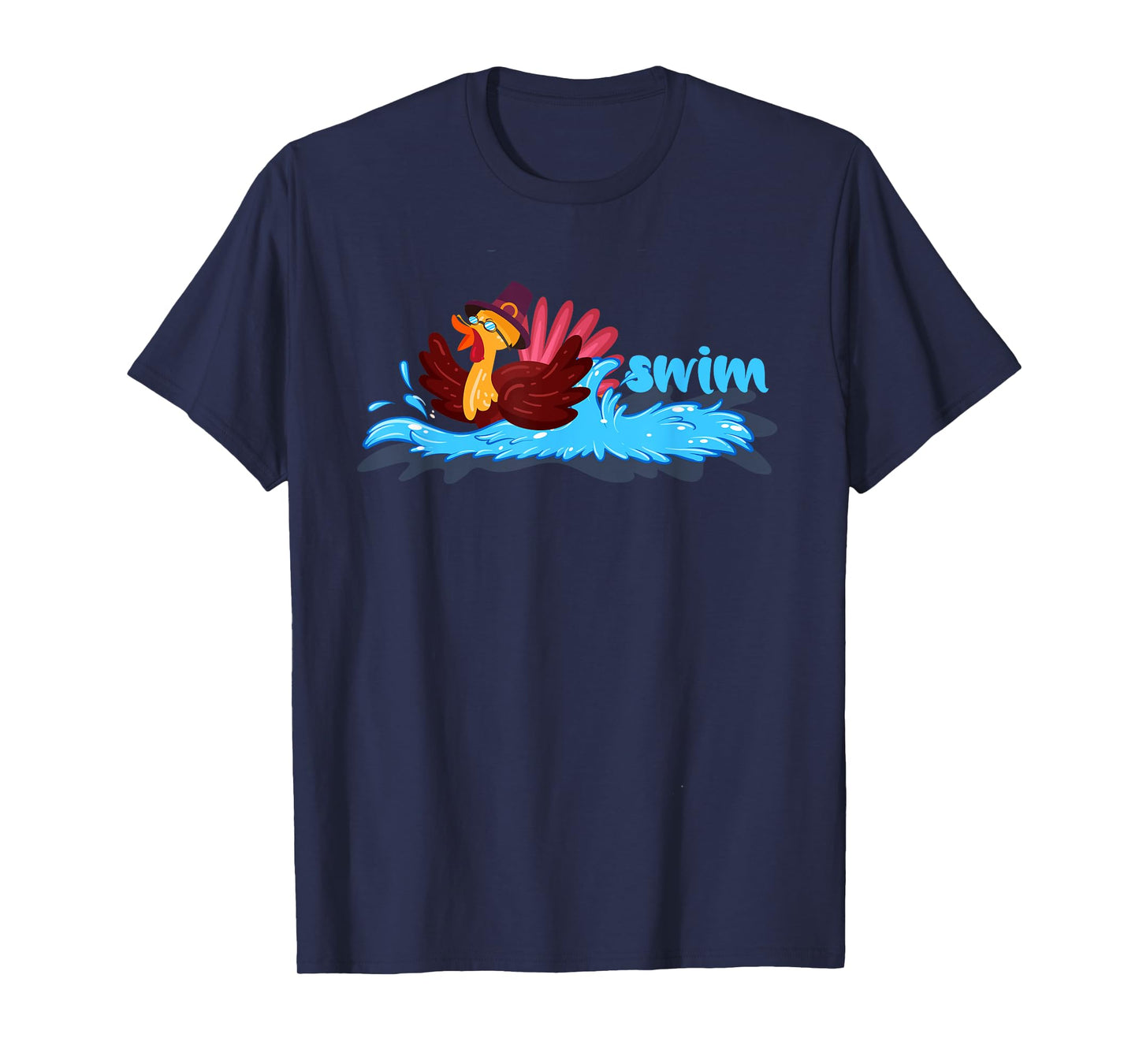Turkey swim Costume Thanksgiving Running Turkey swimming T-Shirt