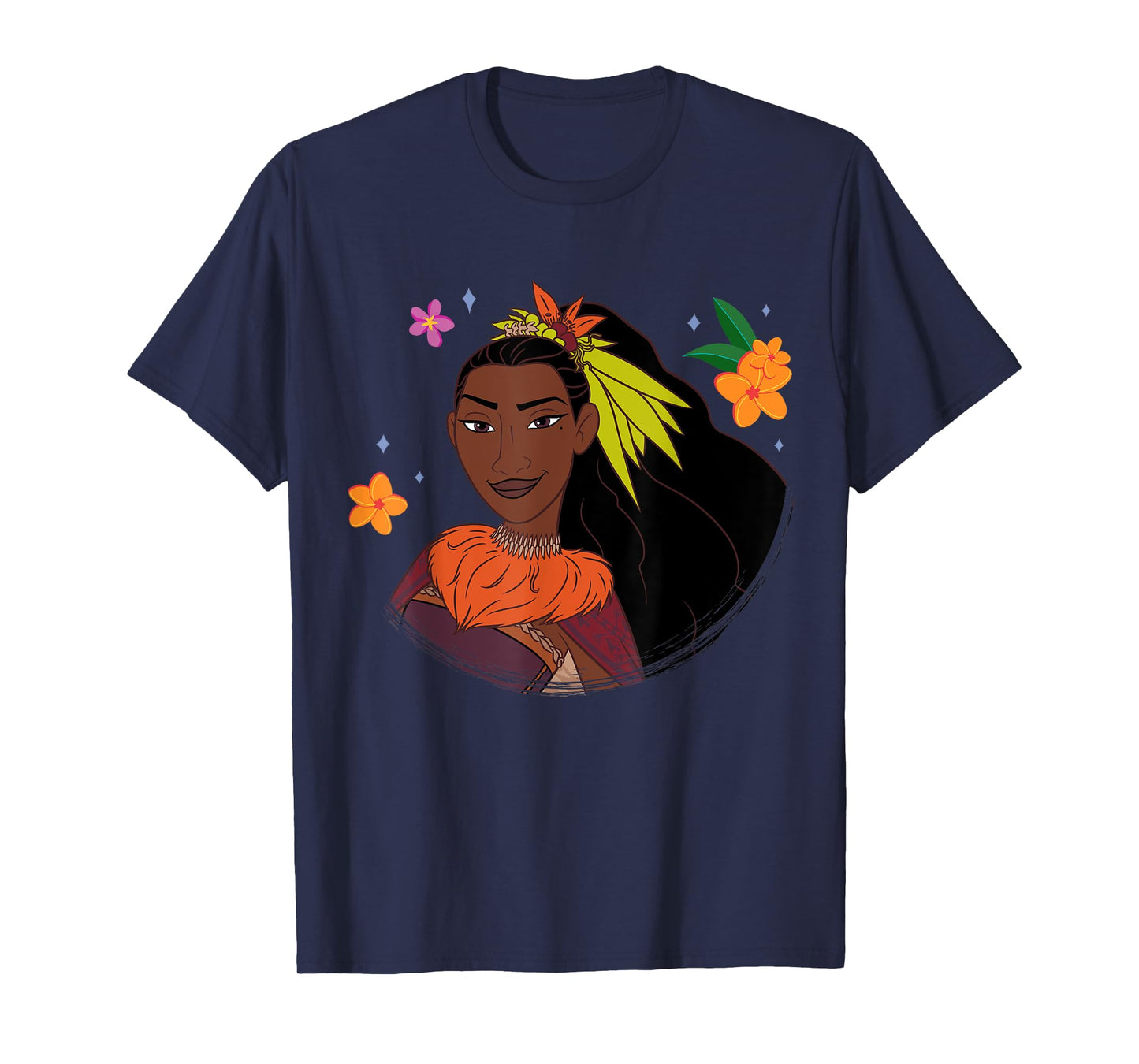 Disney Moana 2 Big Face Matangi Tropical Flowers Costume T-Shirt