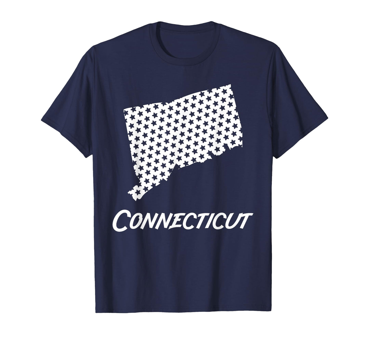 Connecticut USA State Outline Stars Vintage Retro Design T-Shirt