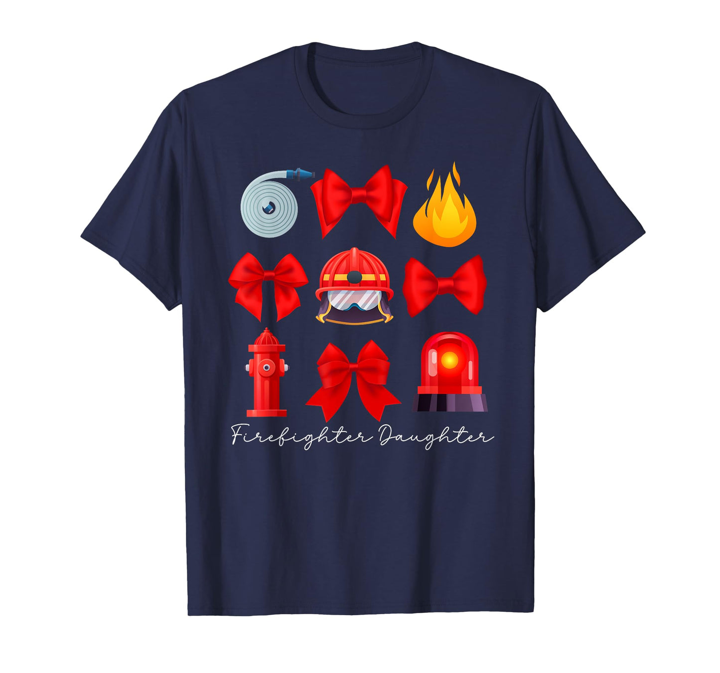 Firefighter Daughter Coquette Fire Daughter Fireman Daughter T-Shirt