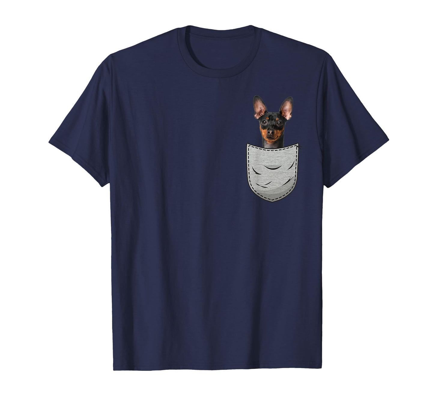 Miniature Pinscher Chest Pocket Minpin T-Shirt