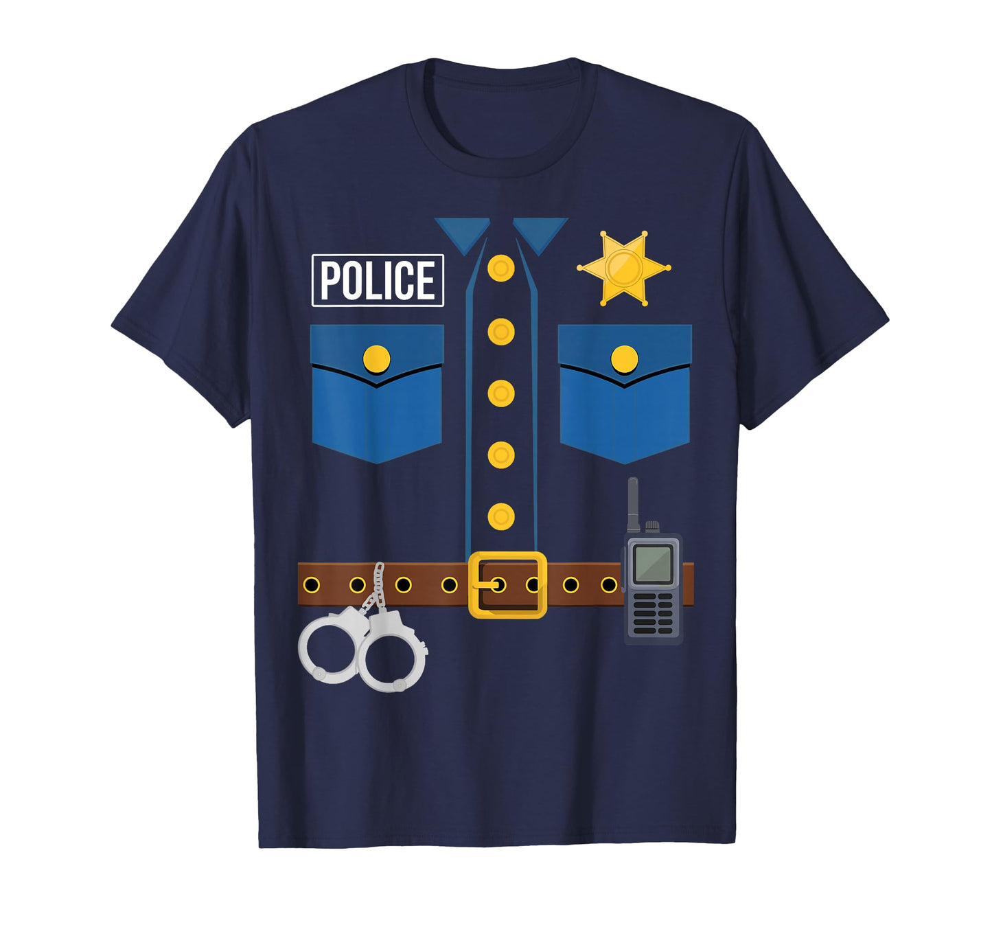 Police Uniform Officer Costume Halloween T-Shirt
