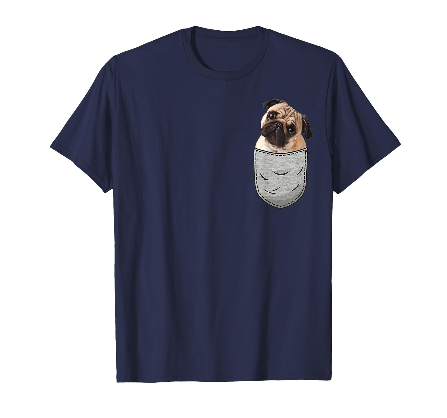 Pug Pug Carlin Carlino Chest Bag Pocket Dog Owners T-Shirt