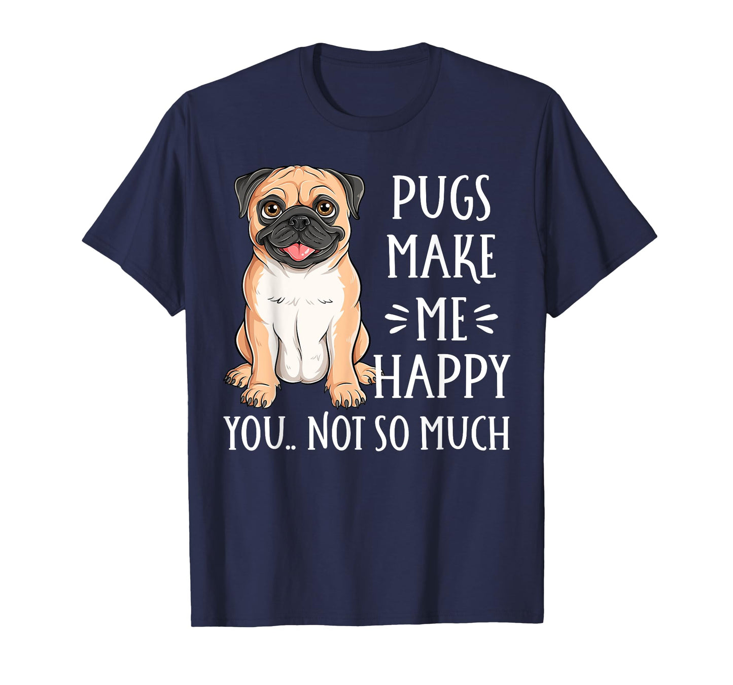 Love Pug Dogs Co Unisex-Adults Kids Funny Pug Puppy Dog Lover T-Shirt Black Cartoon Short Sleeve T-Shirt
