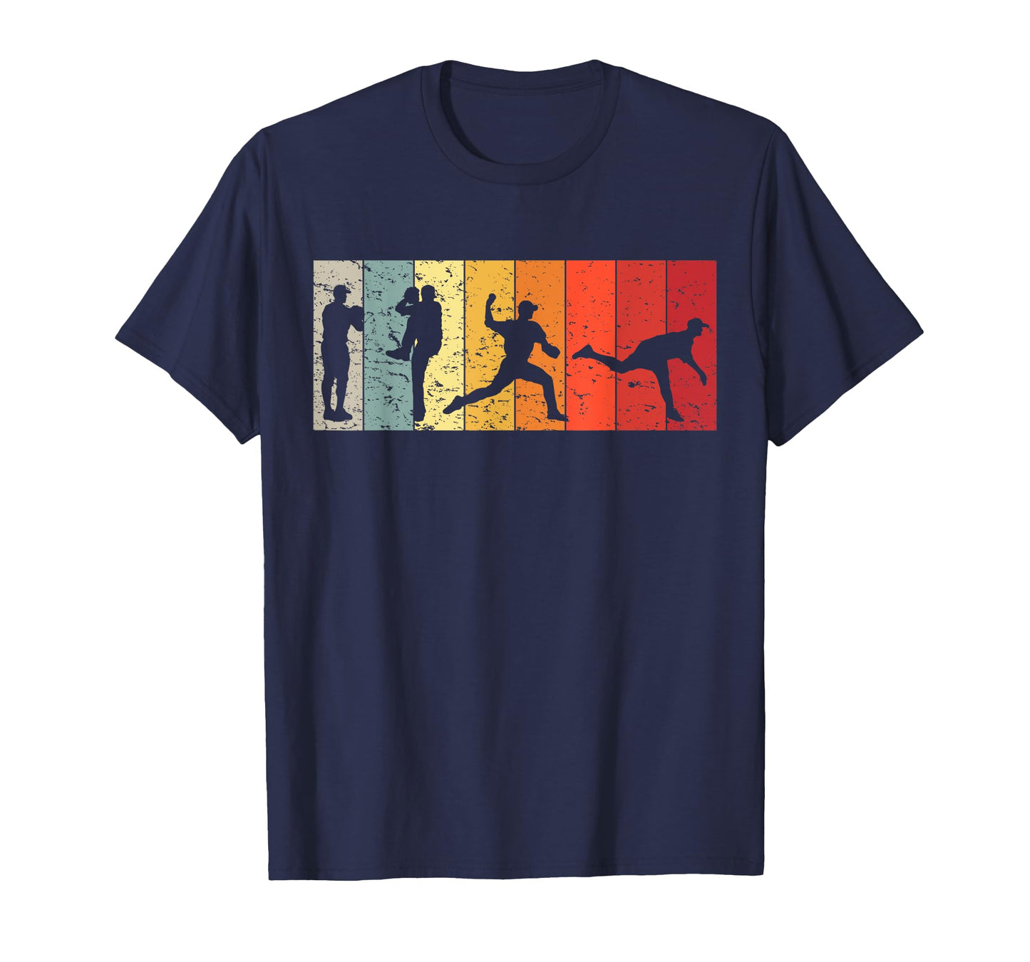Retro Baseball Pitcher Men Vintage Pitching T-Shirt