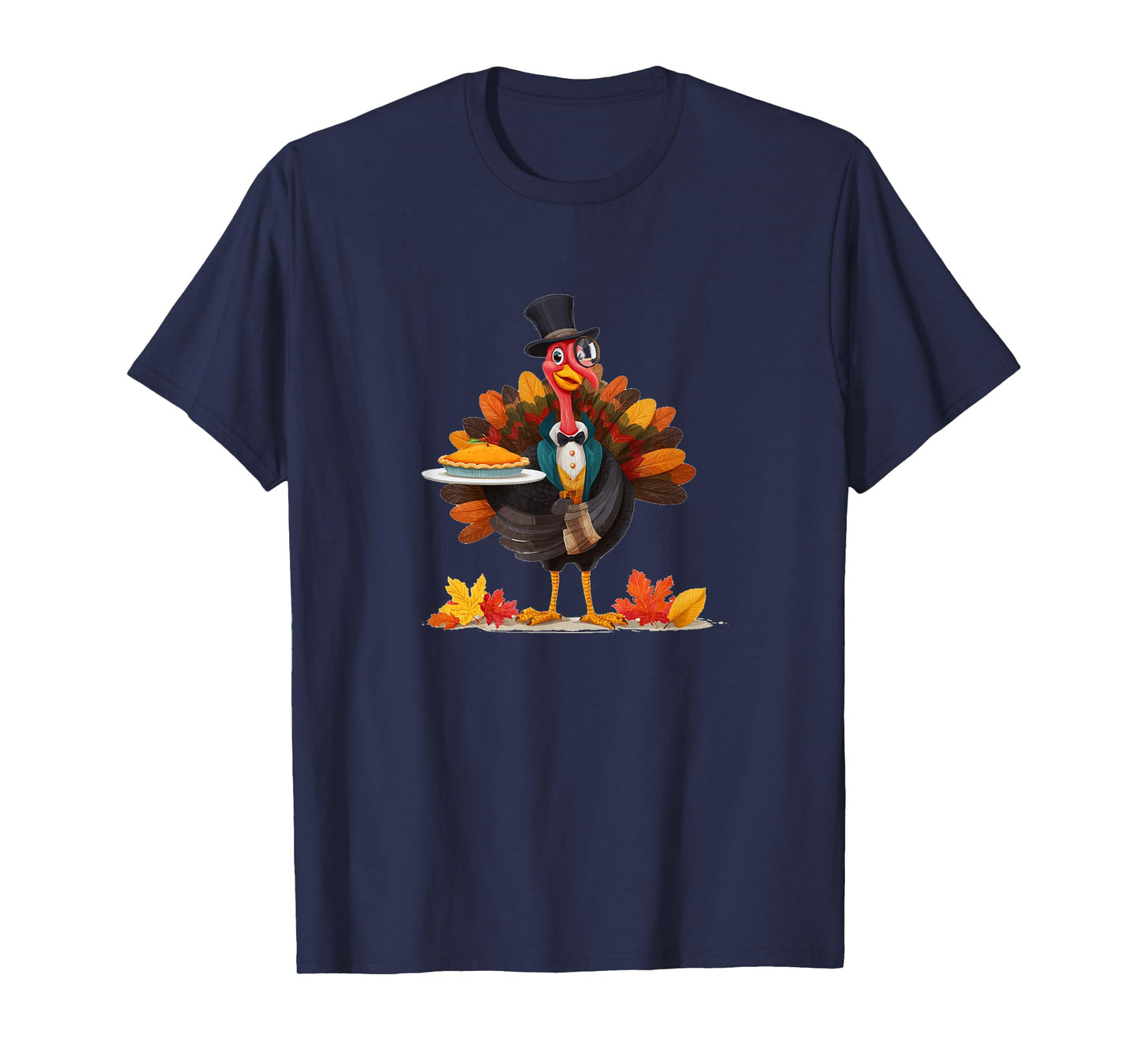 Cool Turkey with Top Hat and Autumn Pie Costume T-Shirt