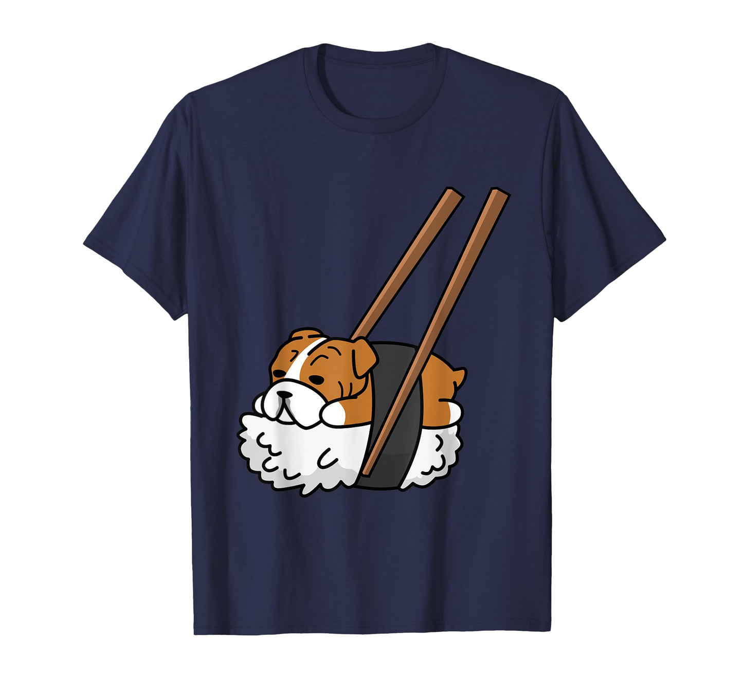 Sushi Bulldog English Dog T-Shirt
