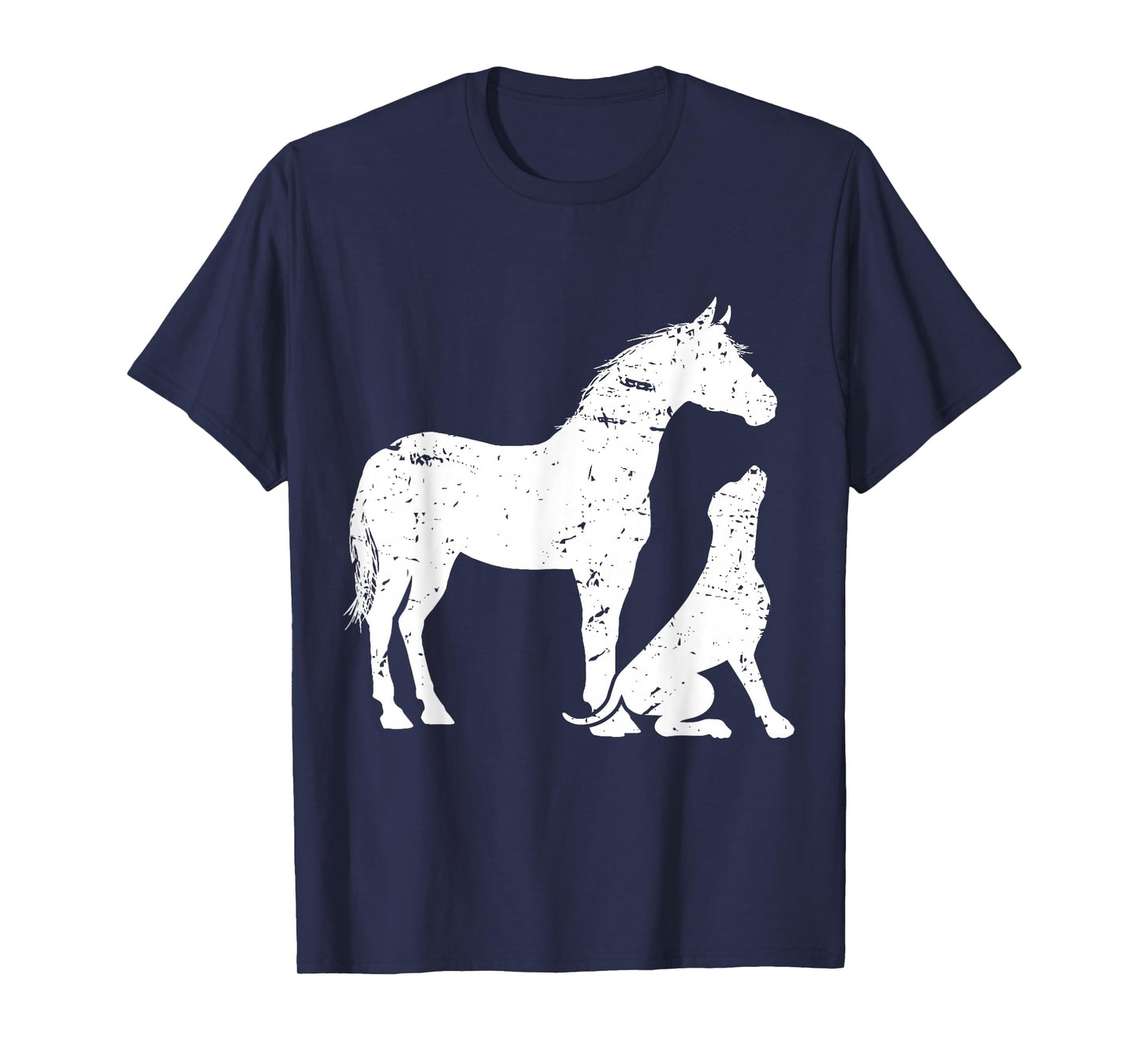 Horse and Dog Motif for Women and Men. Horse Dog Lover T-Shirt Small