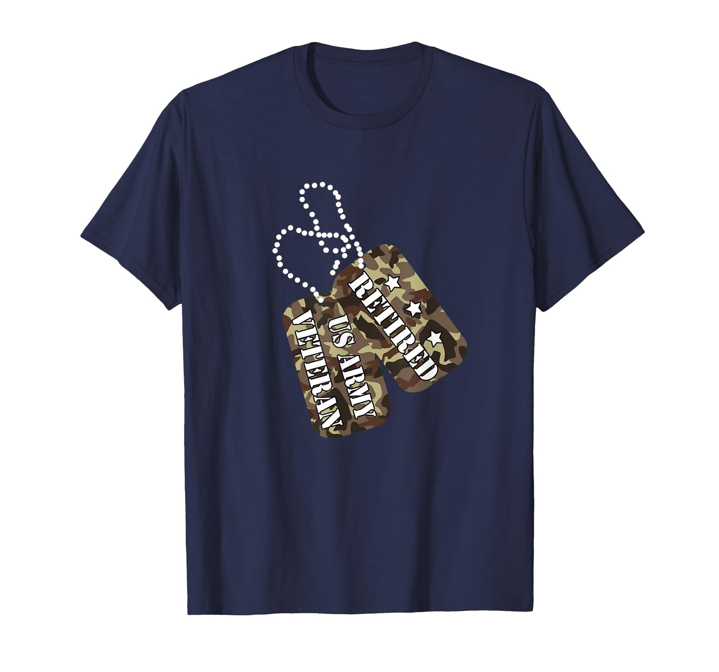 Retired US ARMY Veteran Dog Tag T-Shirt