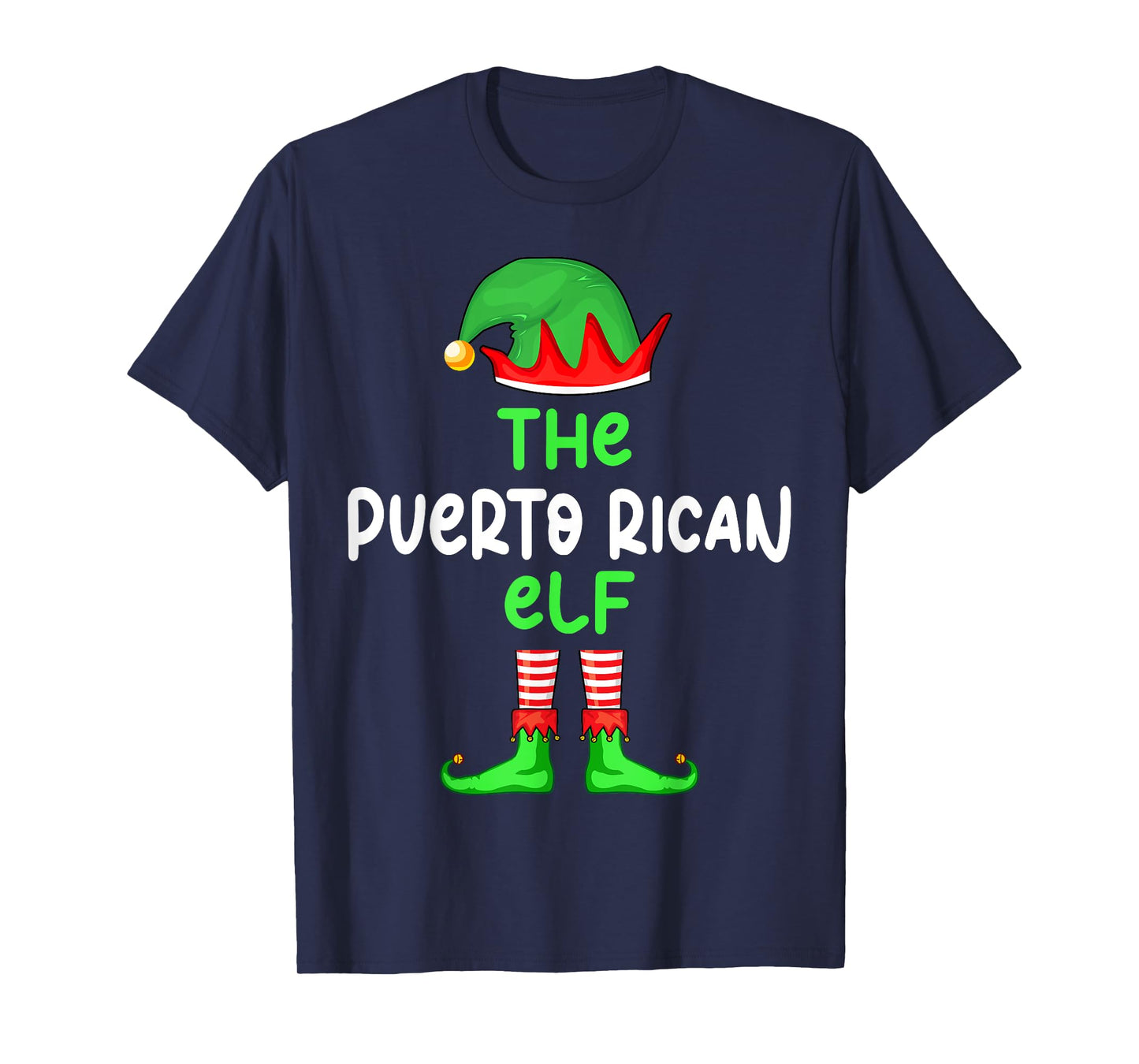 I'm The Puerto Rican Elf Puerto Rico Christmas Funny Pajama T-Shirt