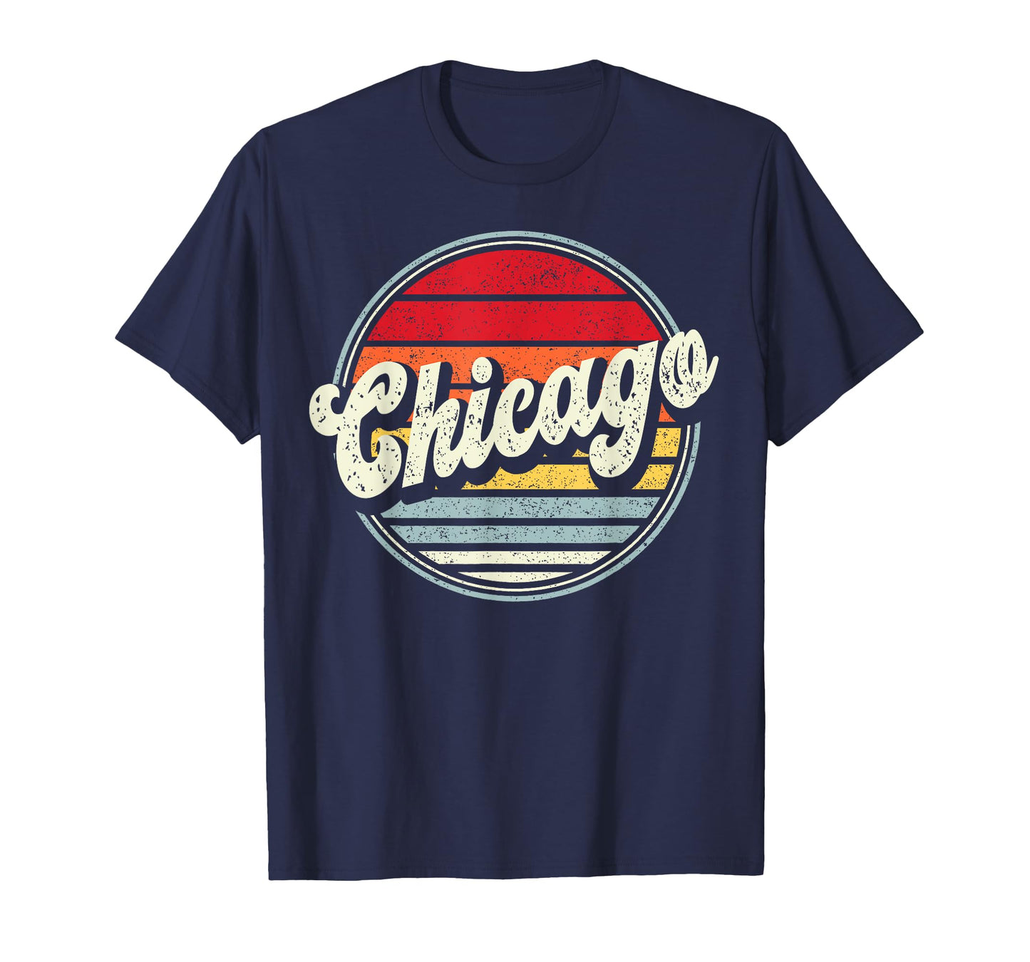 Retro Chicago Home State Cool 70s Style Sunset Men Women Kid T-Shirt