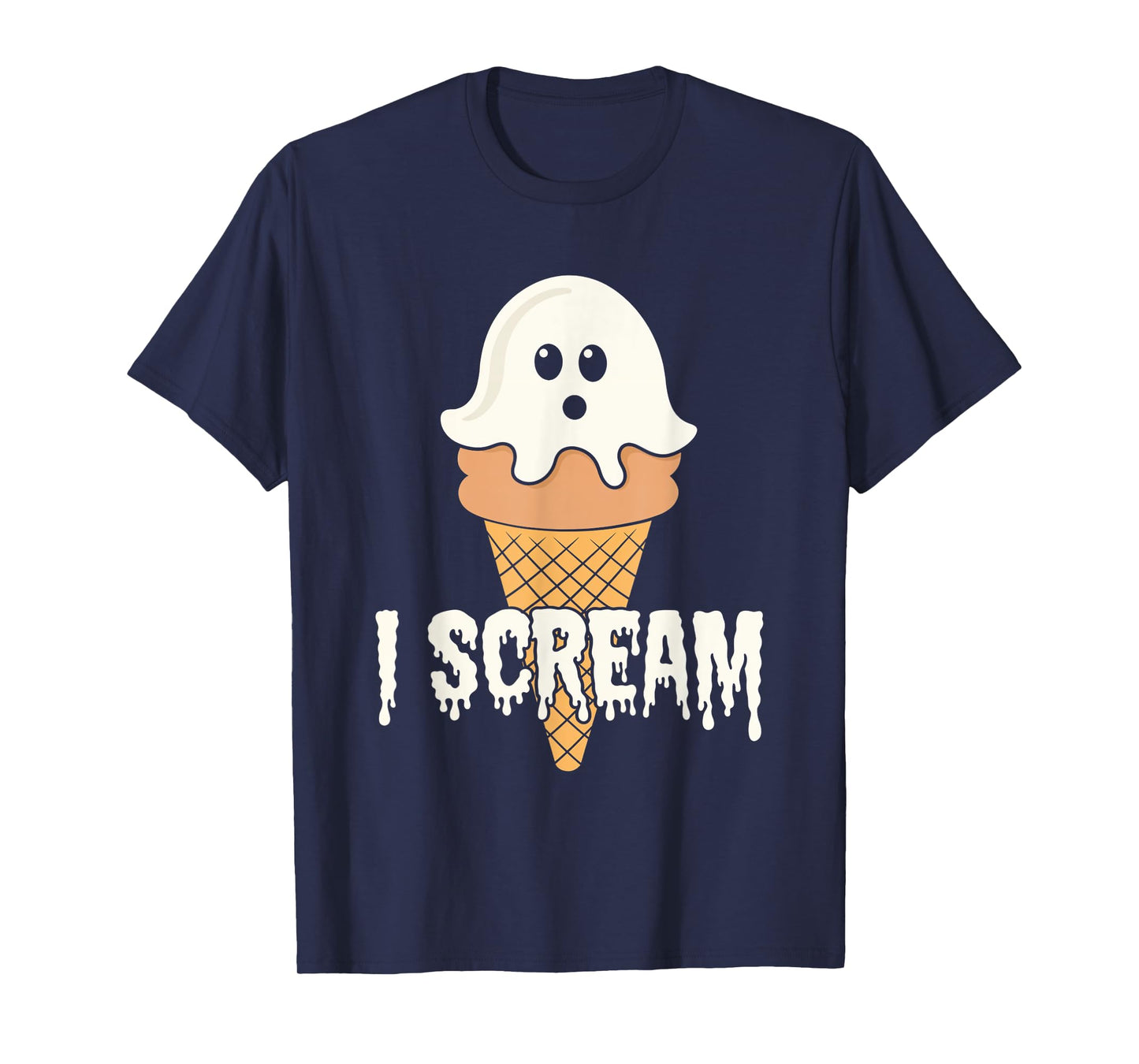 I Scream Ice Cream Ghost Halloween Costume Treats T-Shirt
