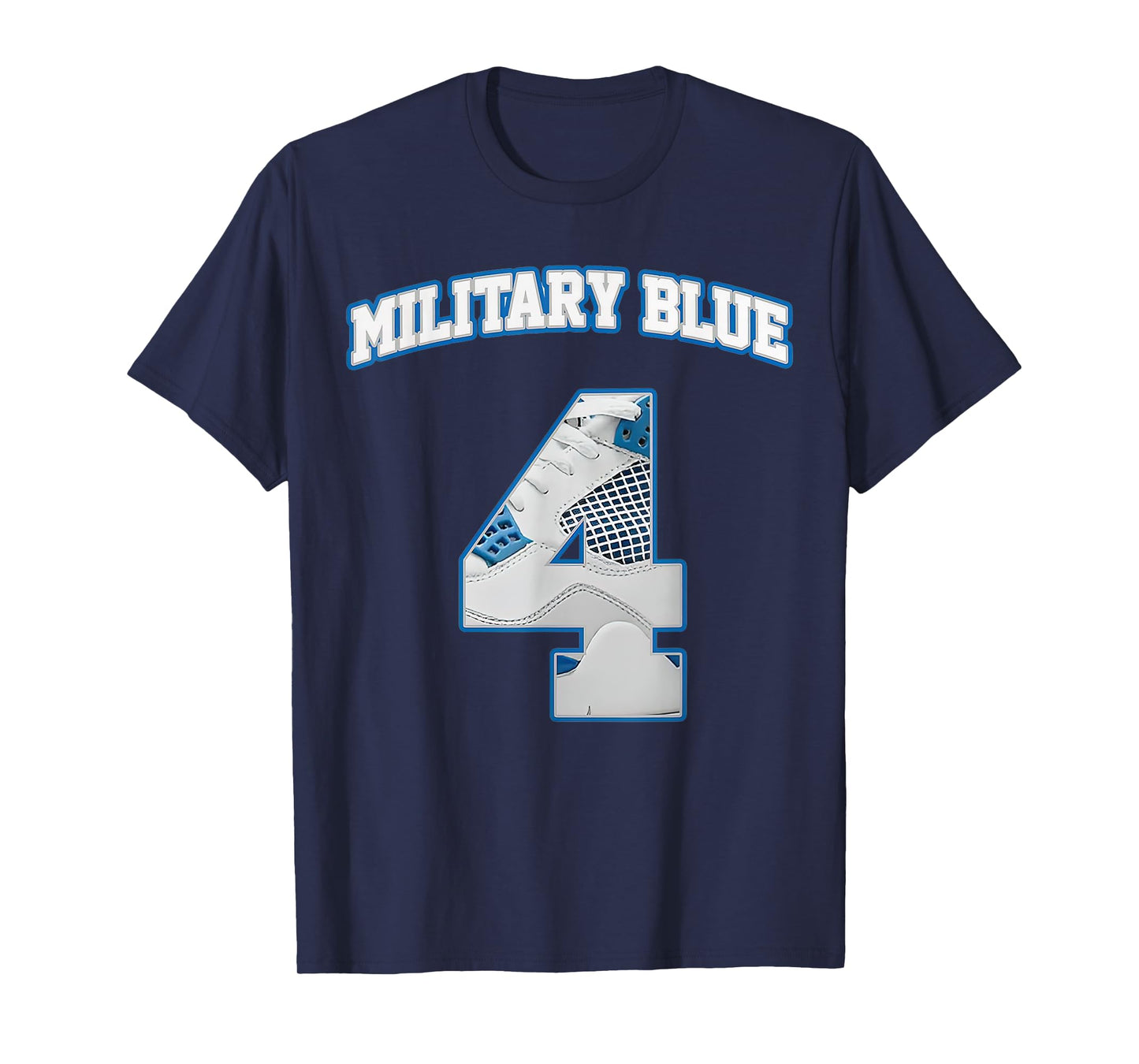 Number 4 Military Blue 4s Matching Tee For Men Women T-Shirt