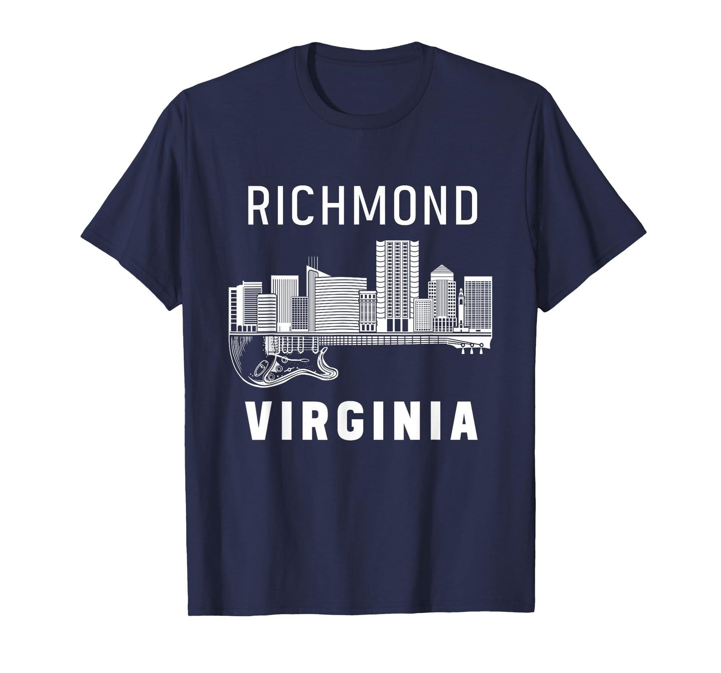 Richmond Virginia Skyline Music Souvenir from Richmond T-Shirt